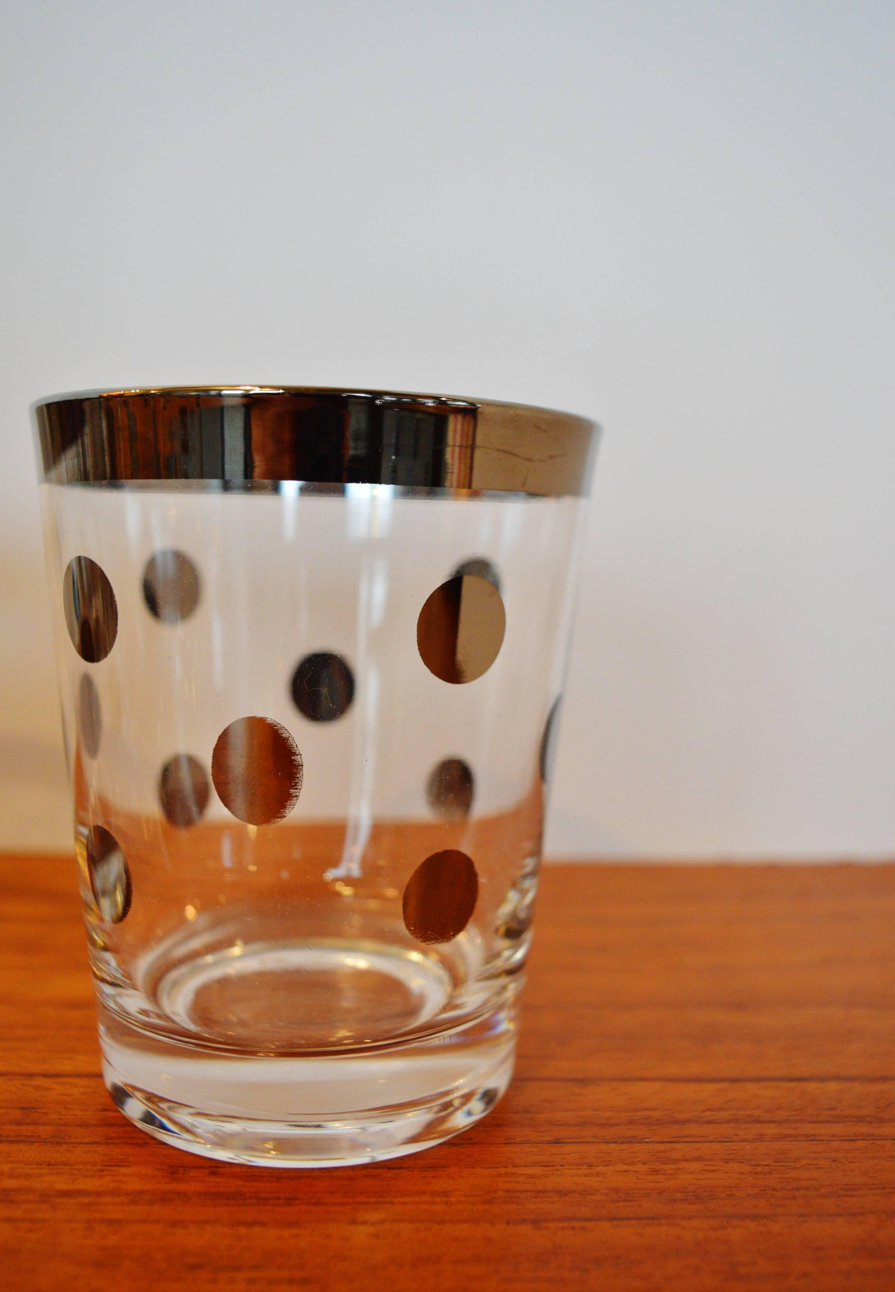 Dorothy Thorpe Chrome Edge & Polka Dot Glasses, Set of Eight 2