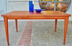Impeccable No Moller Rare Teak Extending Dining Table with Sexy Apron and Legs