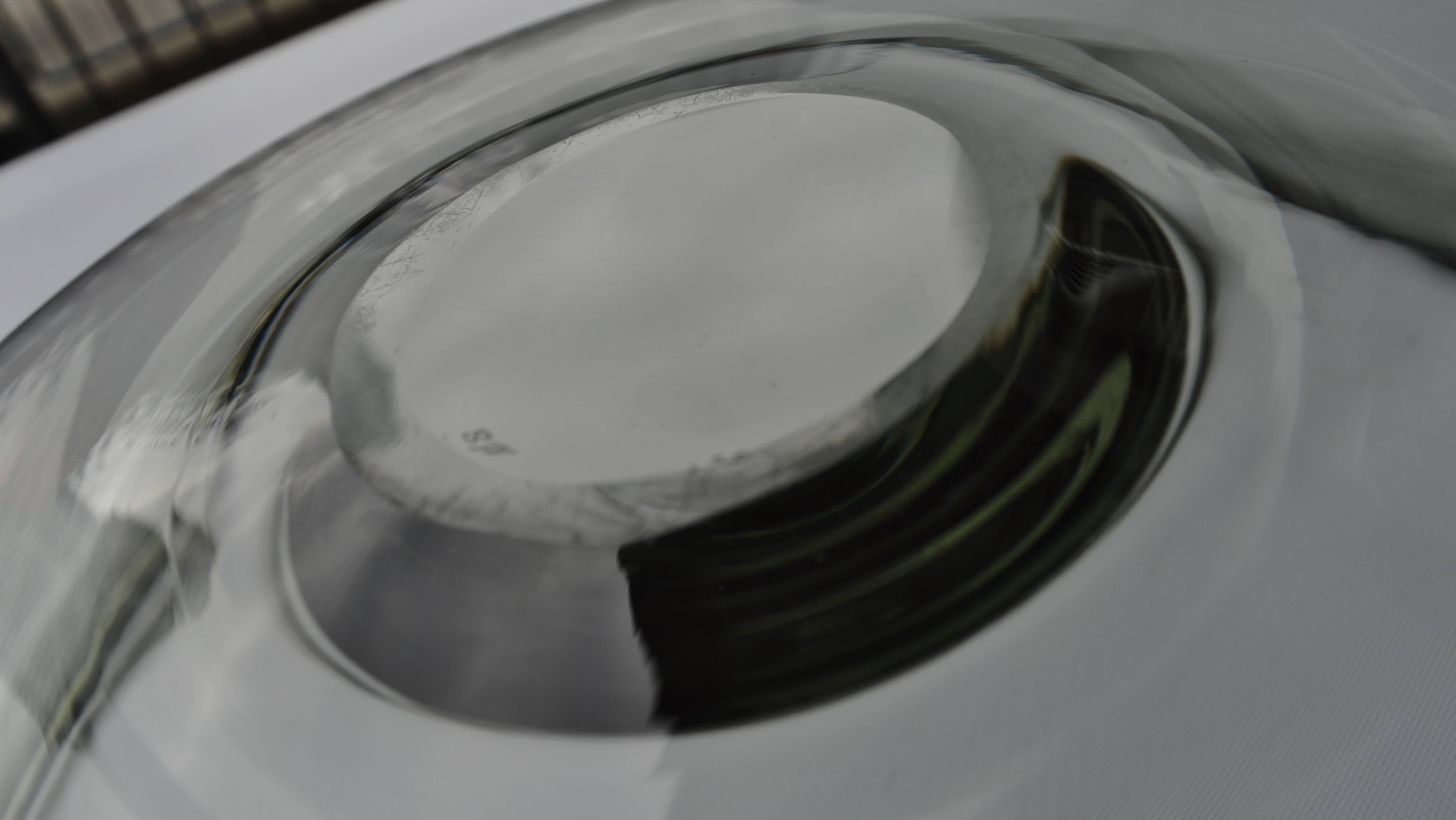 Huge Provence Smoked Glass Bowl for Holmegaard 2