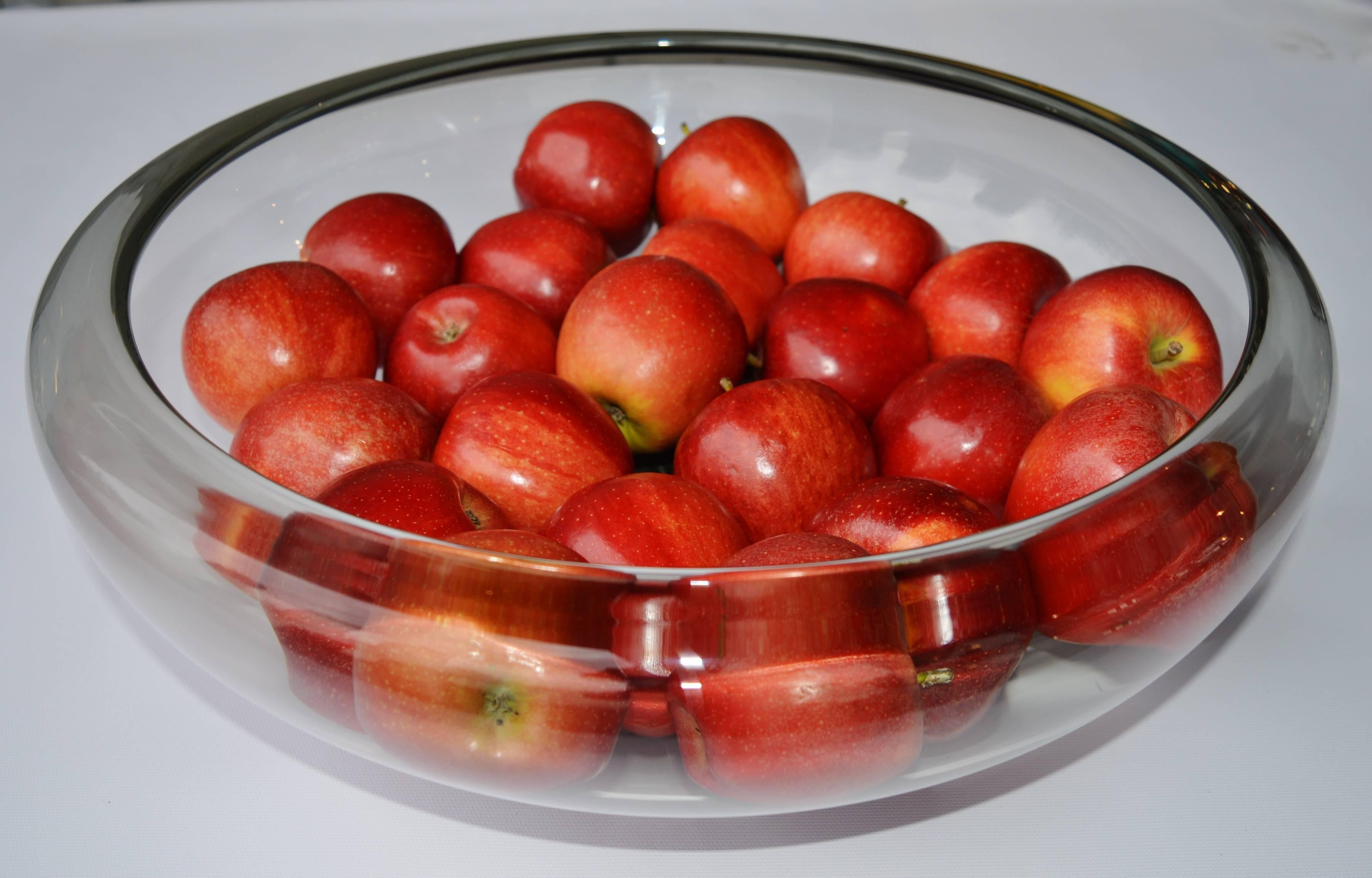 Mid-20th Century Huge Provence Smoked Glass Bowl for Holmegaard