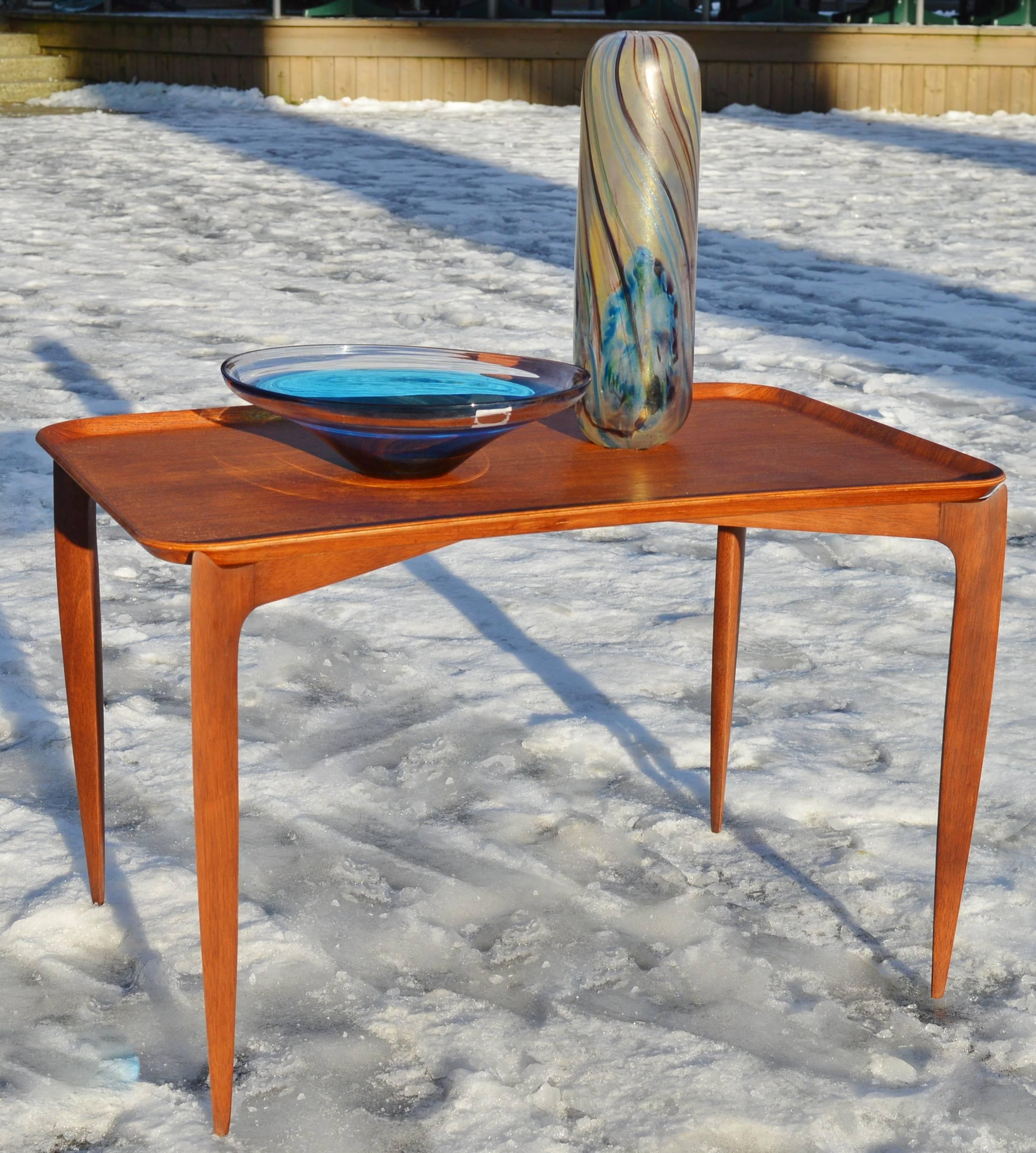 Danish Willumsen and Engholm Teak Tray Top Folding Table for Fritz Hansen
