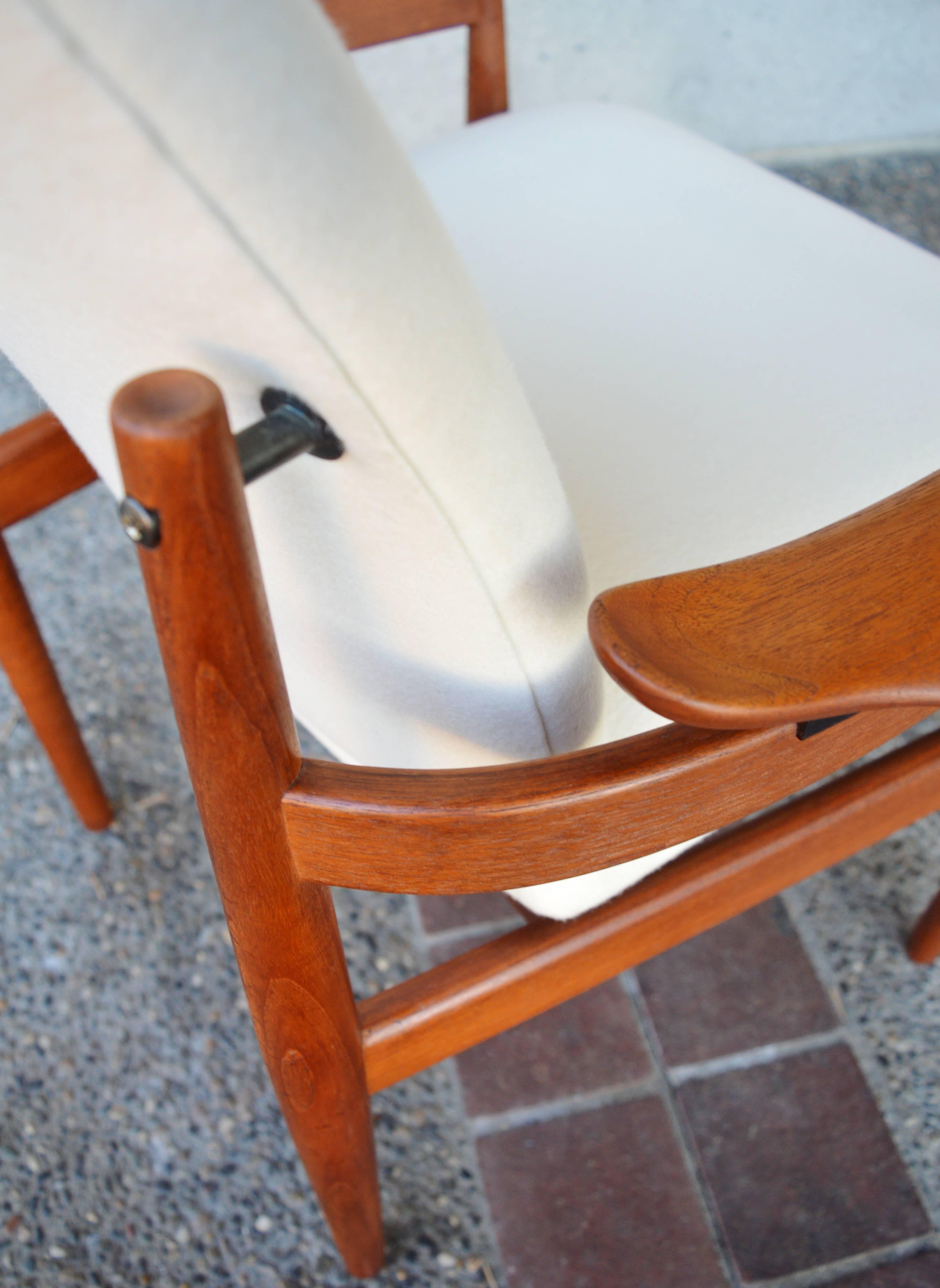 Mid-20th Century Finn Juhl Teak Lounge Chair and Ottoman for France & Sons