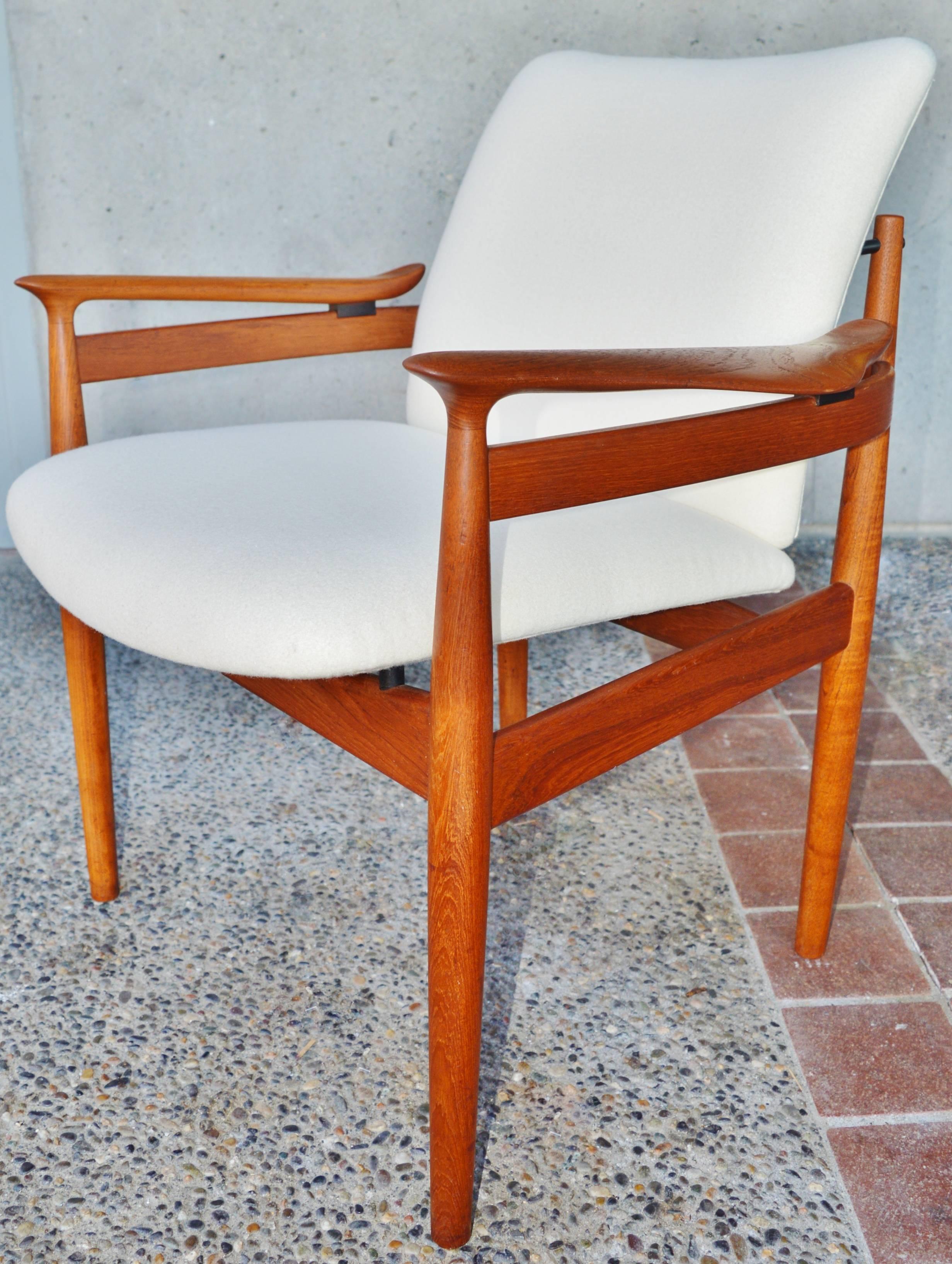 Finn Juhl Teak Lounge Chair and Ottoman for France & Sons 1