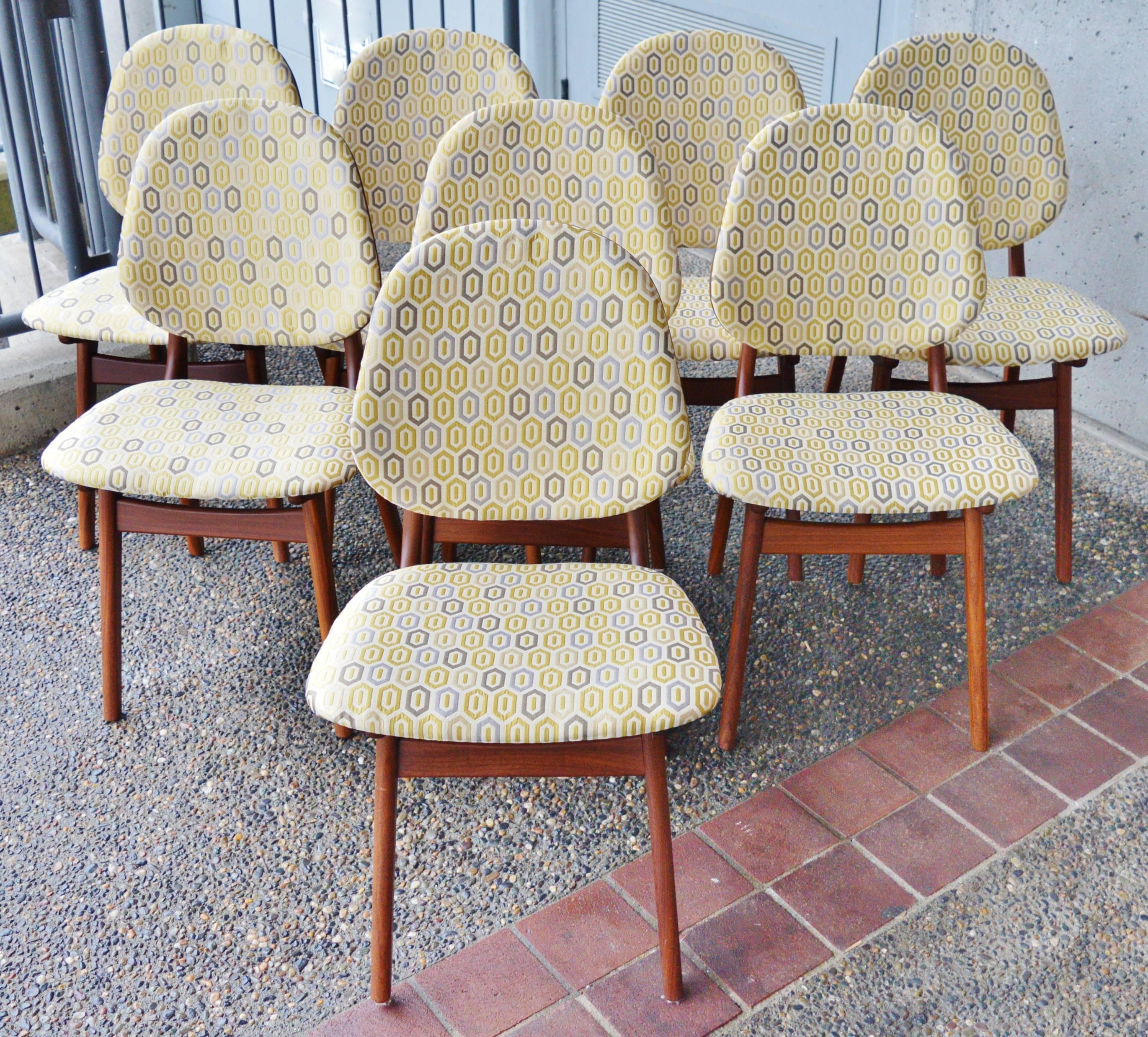 Danish Set of Eight Arne Hovmand-Olsen Teak Dining Chairs