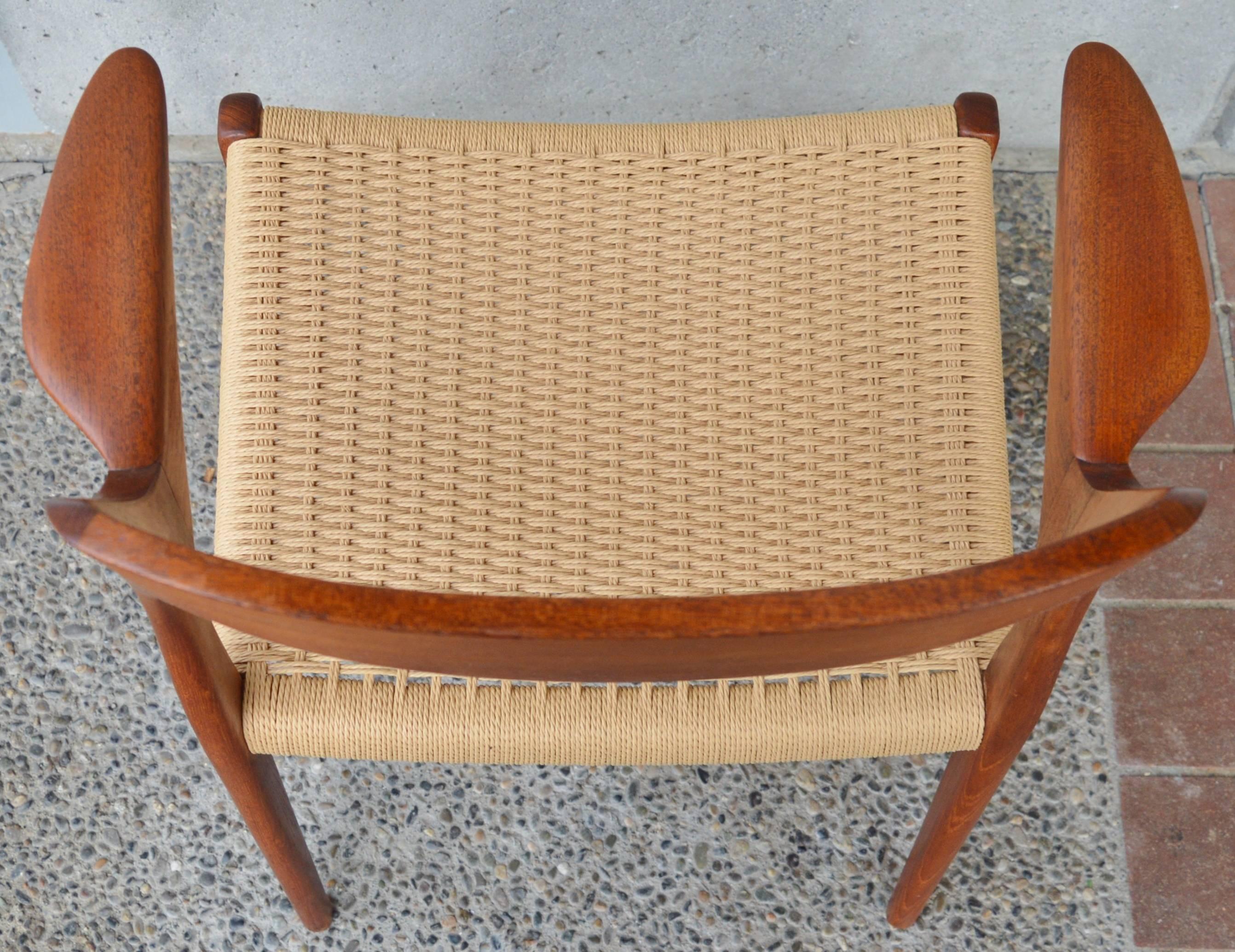 Mid-20th Century NO Moller Teak Armchair Model 55 