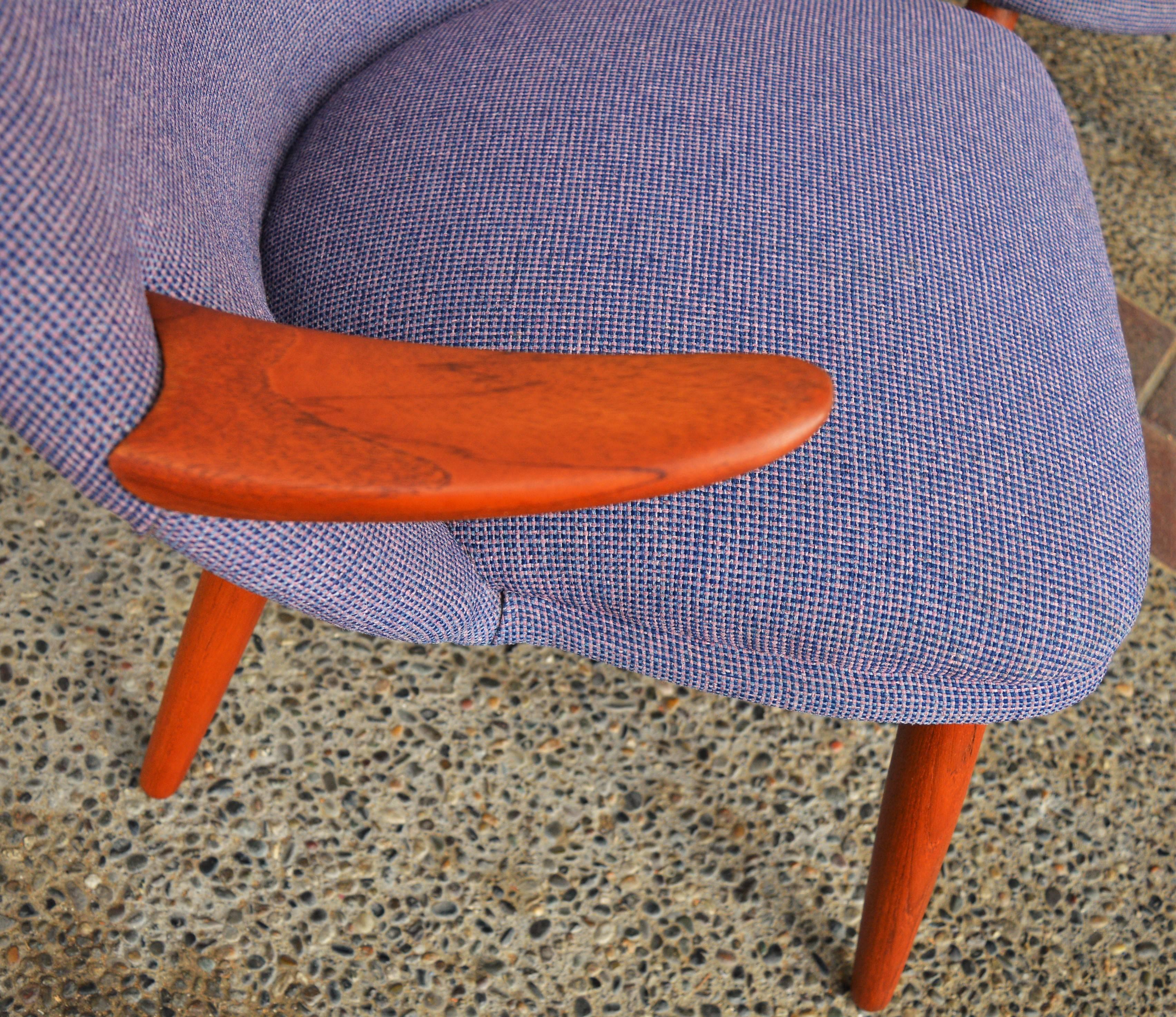 Mid-Century Modern Pair of Kurt Olsen Armchairs / Easy Chairs for Glostrup Mobelfabrik, Danish