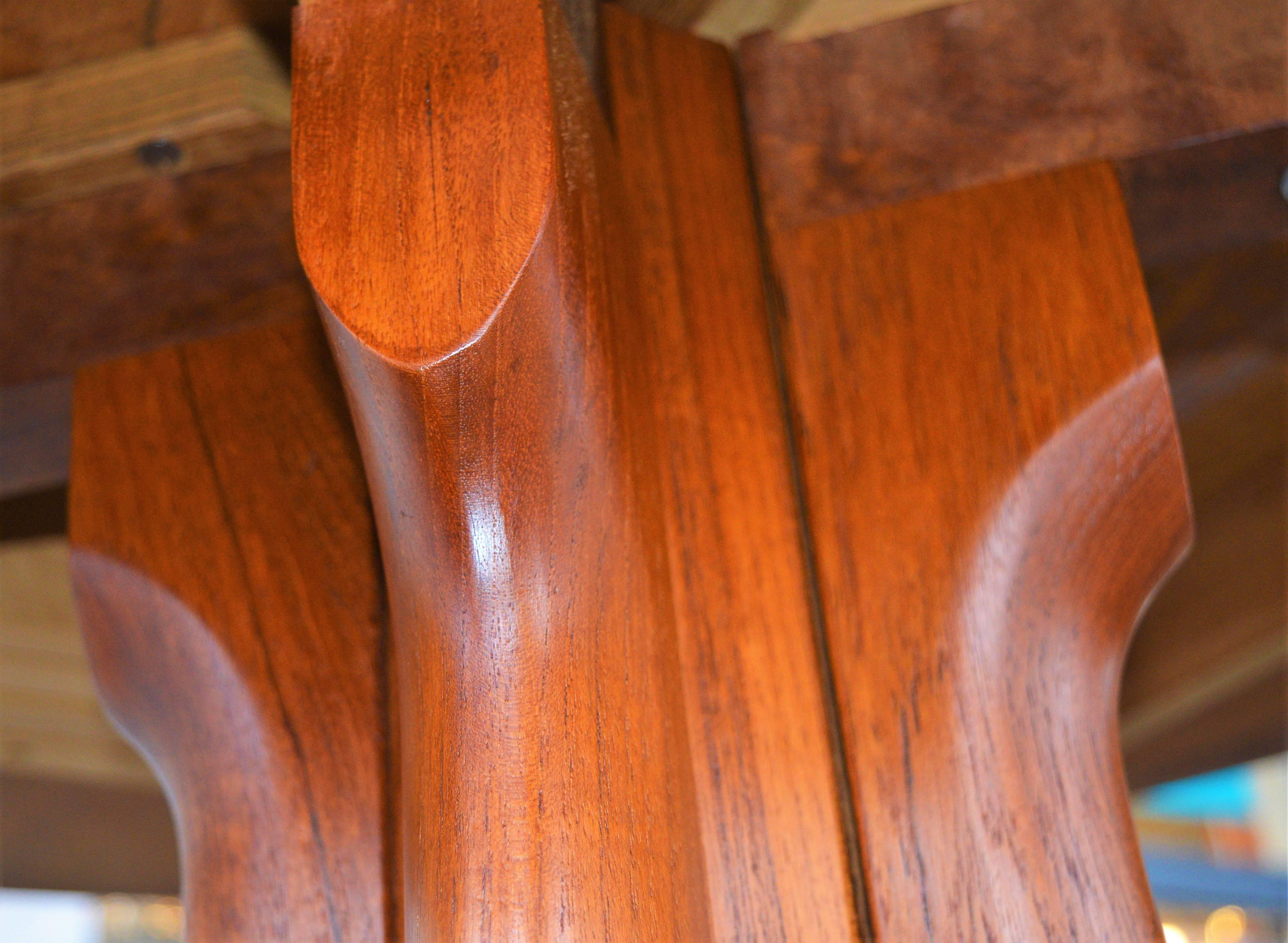 Danish No Moller for Gudme Teak Round Two-Leaf Dining Table with Pedestal Base 3