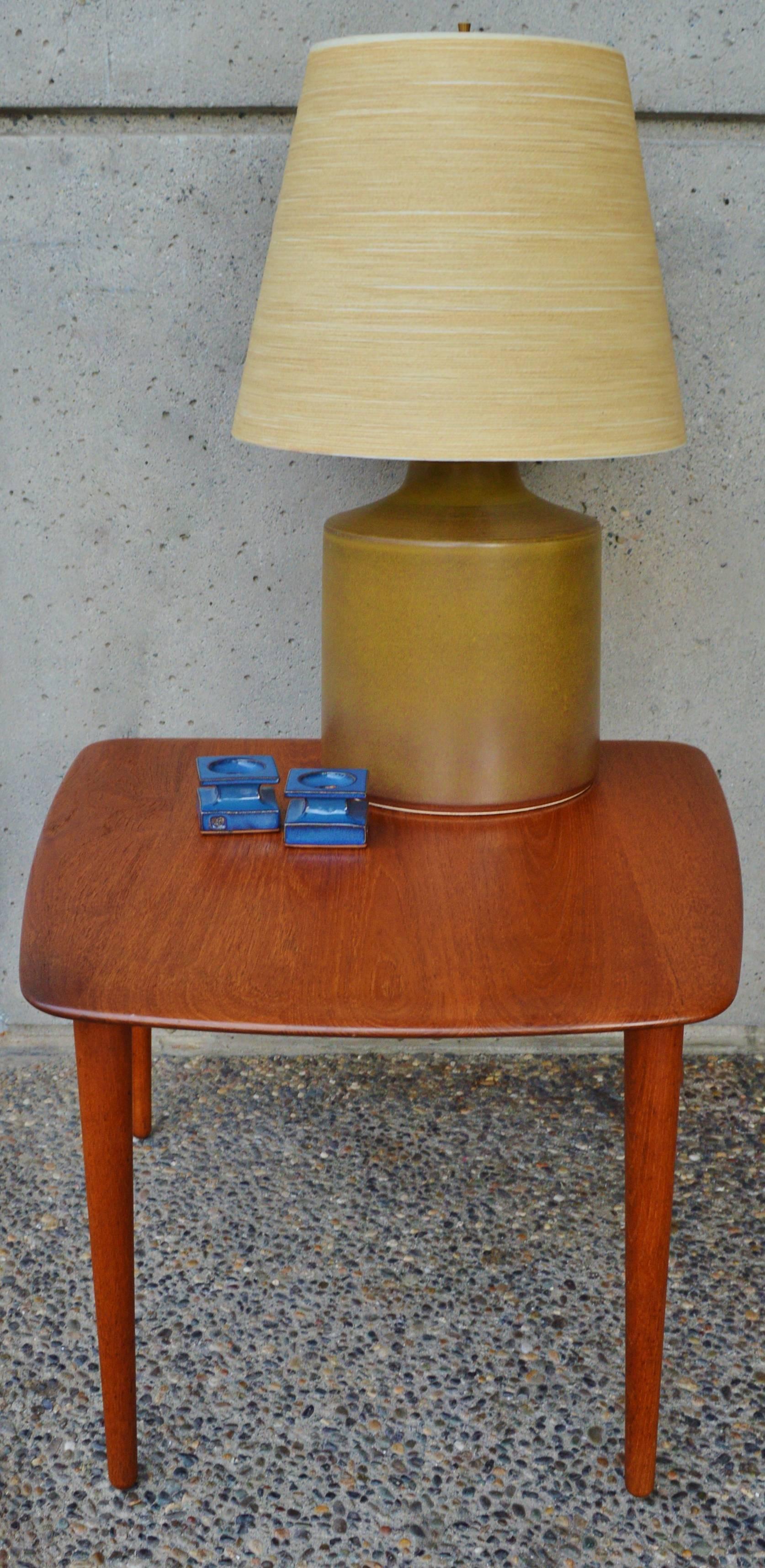 Mid-20th Century Rare Danish Modern Solid Teak Trapezoidal Side Table by Hvidt & Mølgaard-Nielsen