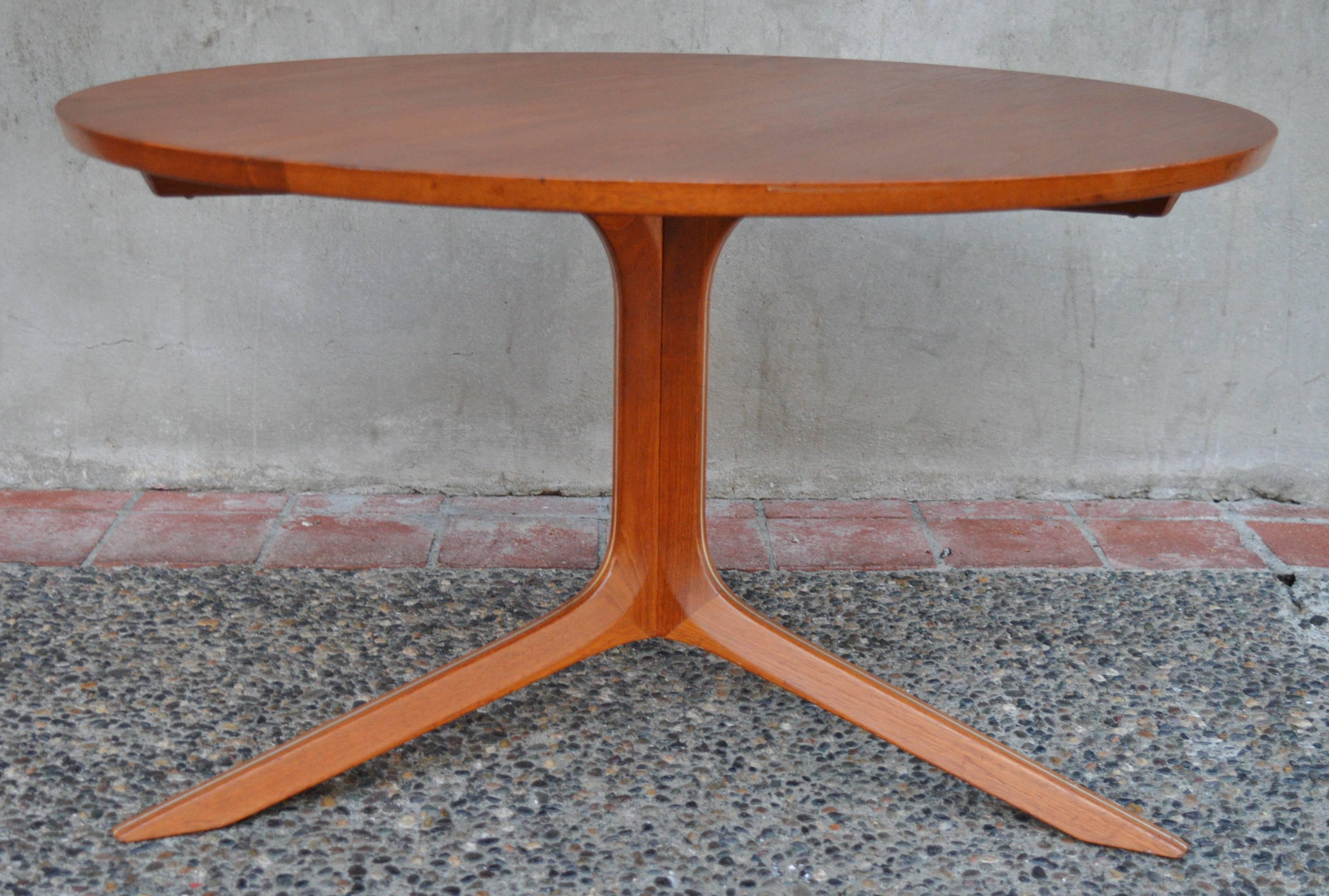 Peter Hvidt & Orla Mølgaard-Nielsen Compact Round Silver Line Teak Coffee Table 2