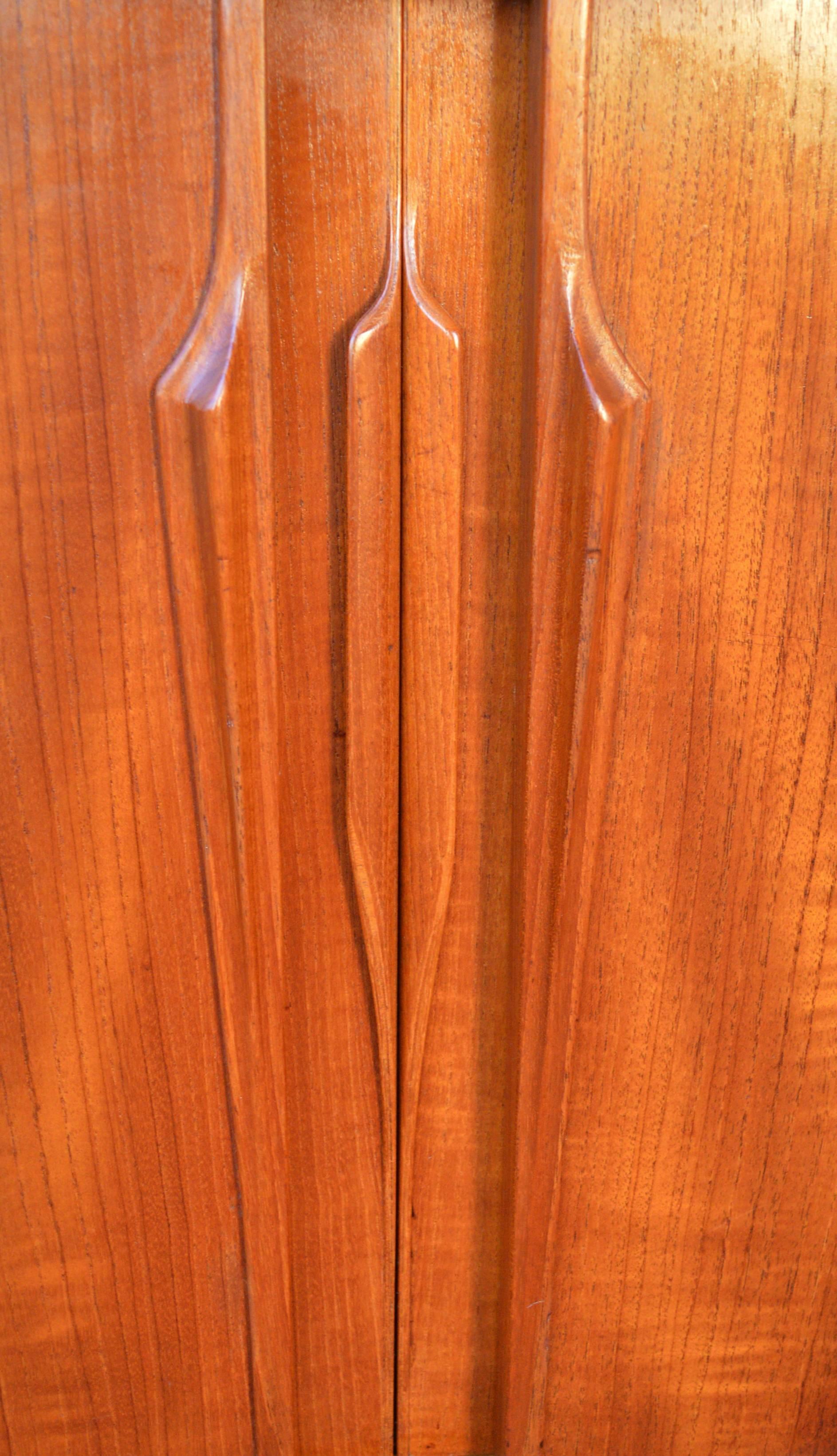 Mid-Century Modern Gunni Omann for Axel Christensen Teak Buffet or Credenza with Iconic Door Pulls