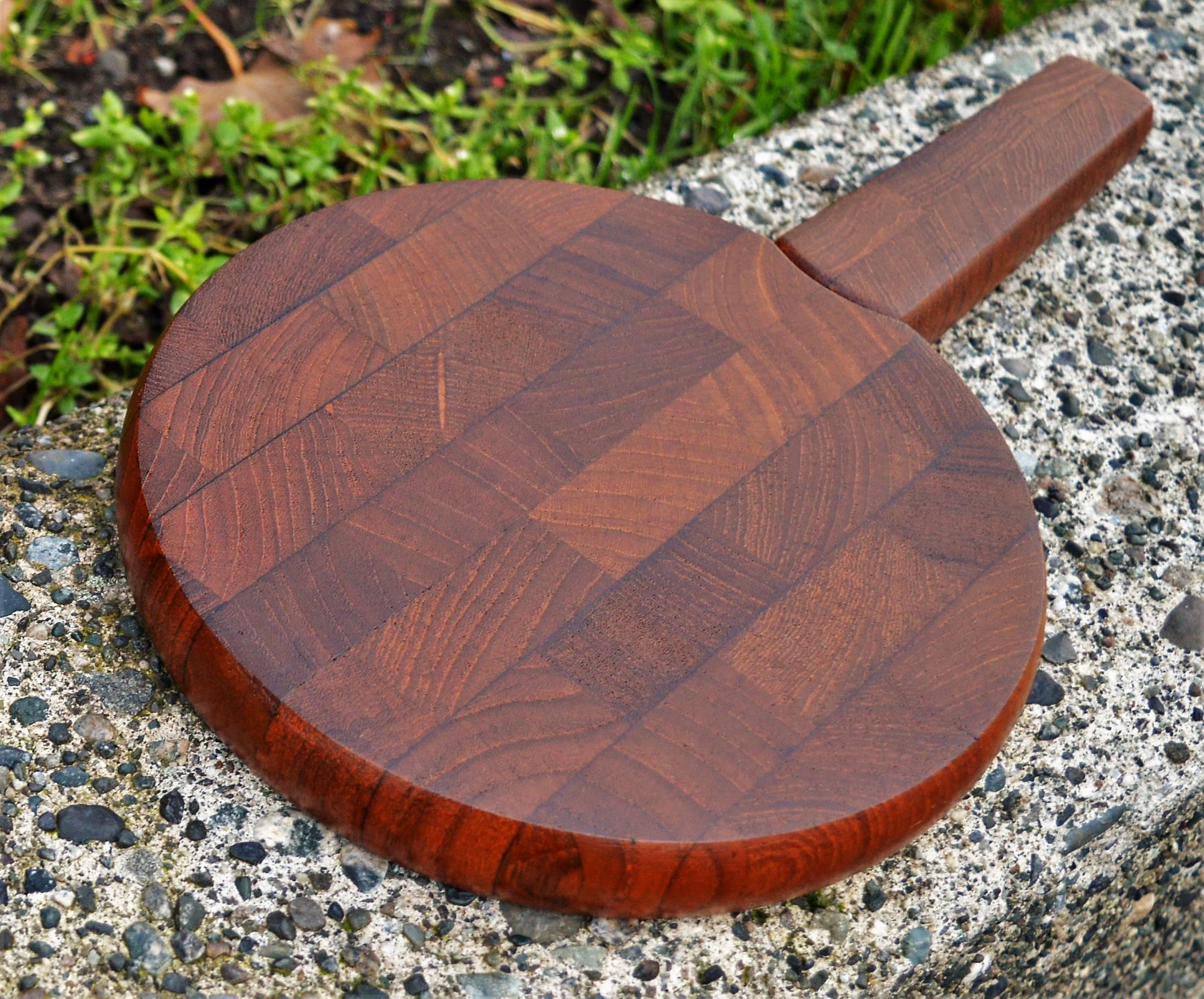 Danish Pair of Jens Quistgaard for Dansk Single Teak Cutting Boards with Hidden Knives For Sale