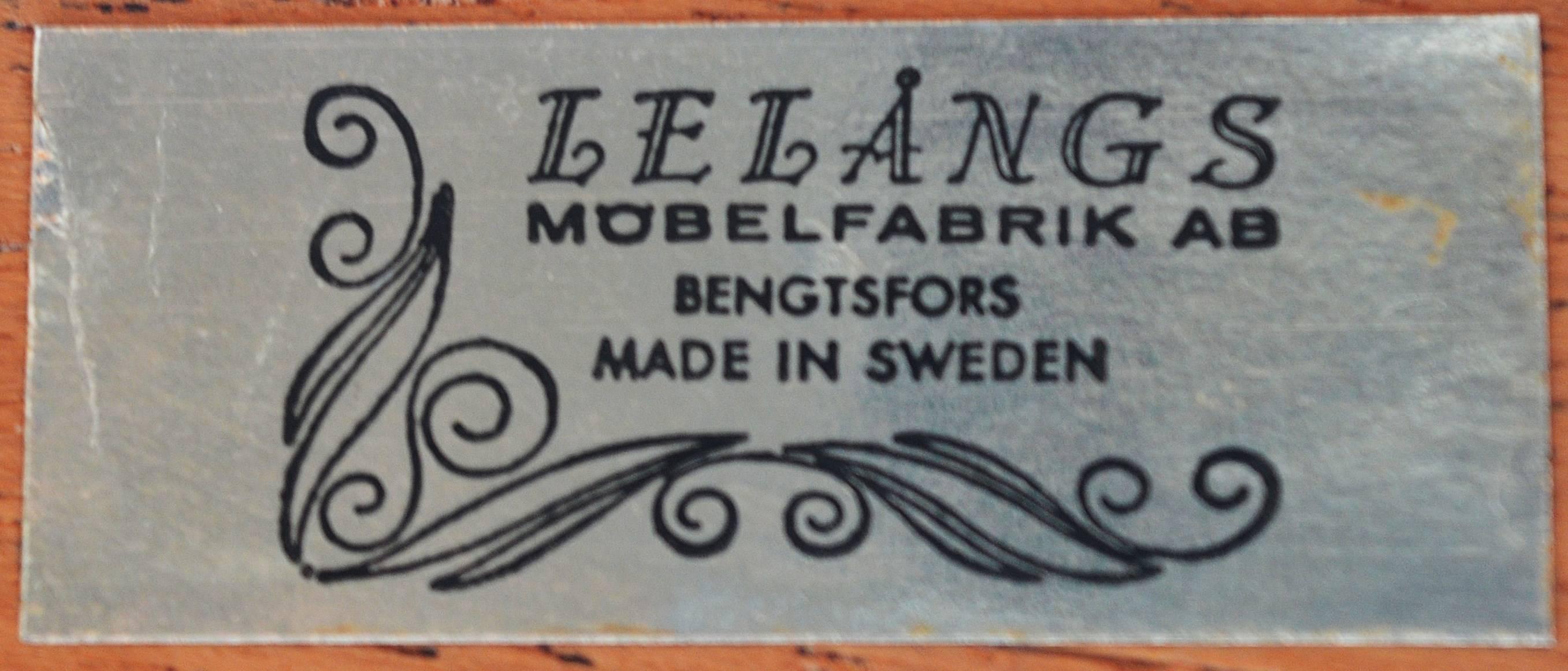Teak Paisley Desk by Goran Strand for Lelangs, Back Display and Bar, Sweden 3
