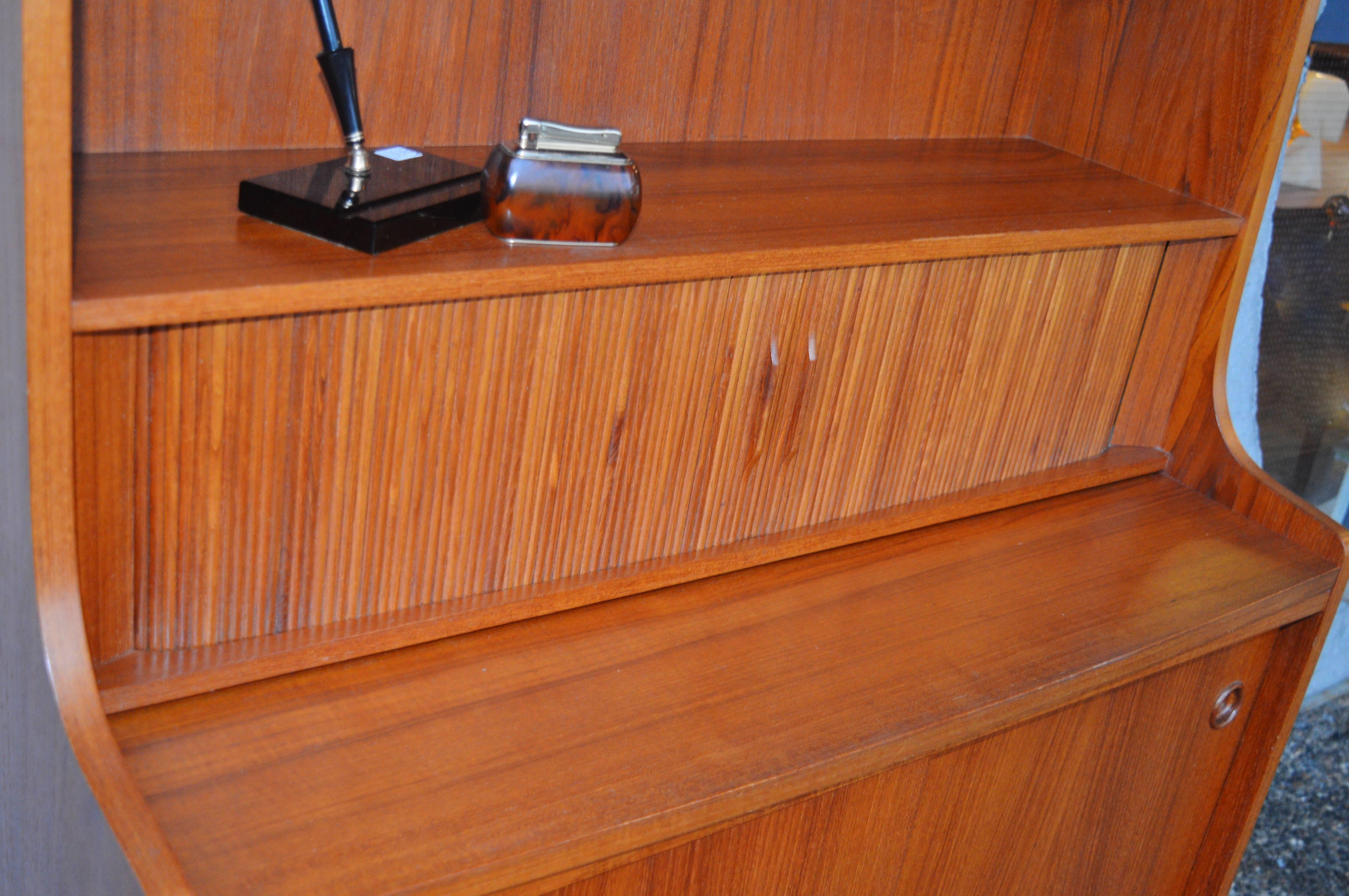 Scandinavian Modern Stellar Quality Børge Mogensen Teak Secretary Desk with Bookcase