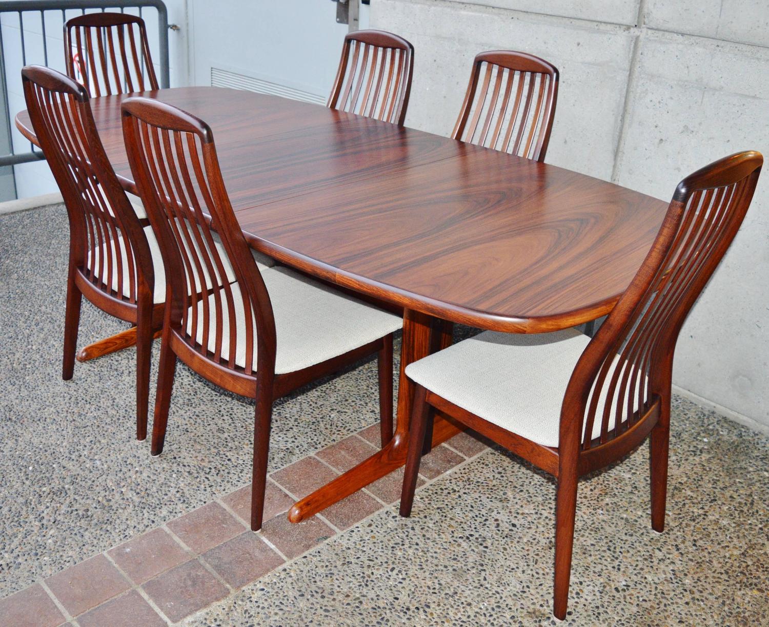 Danish Rosewood Dining Set by Skovby at 1stdibs