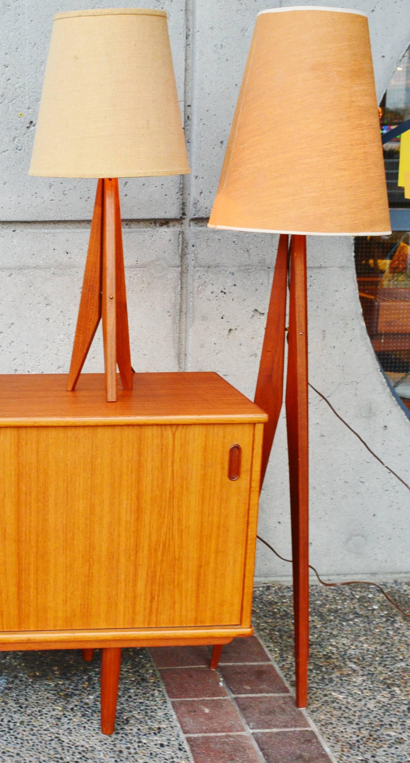 teak table lamp