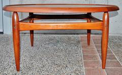 Teak Sculptural Flip-Top Coffee Table by Ingvard Jensen