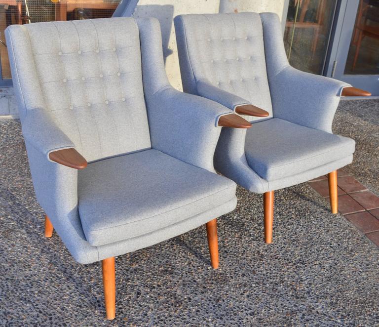 Danish Baby Bear Teak Armchairs and Loveseat Sofa at 1stDibs