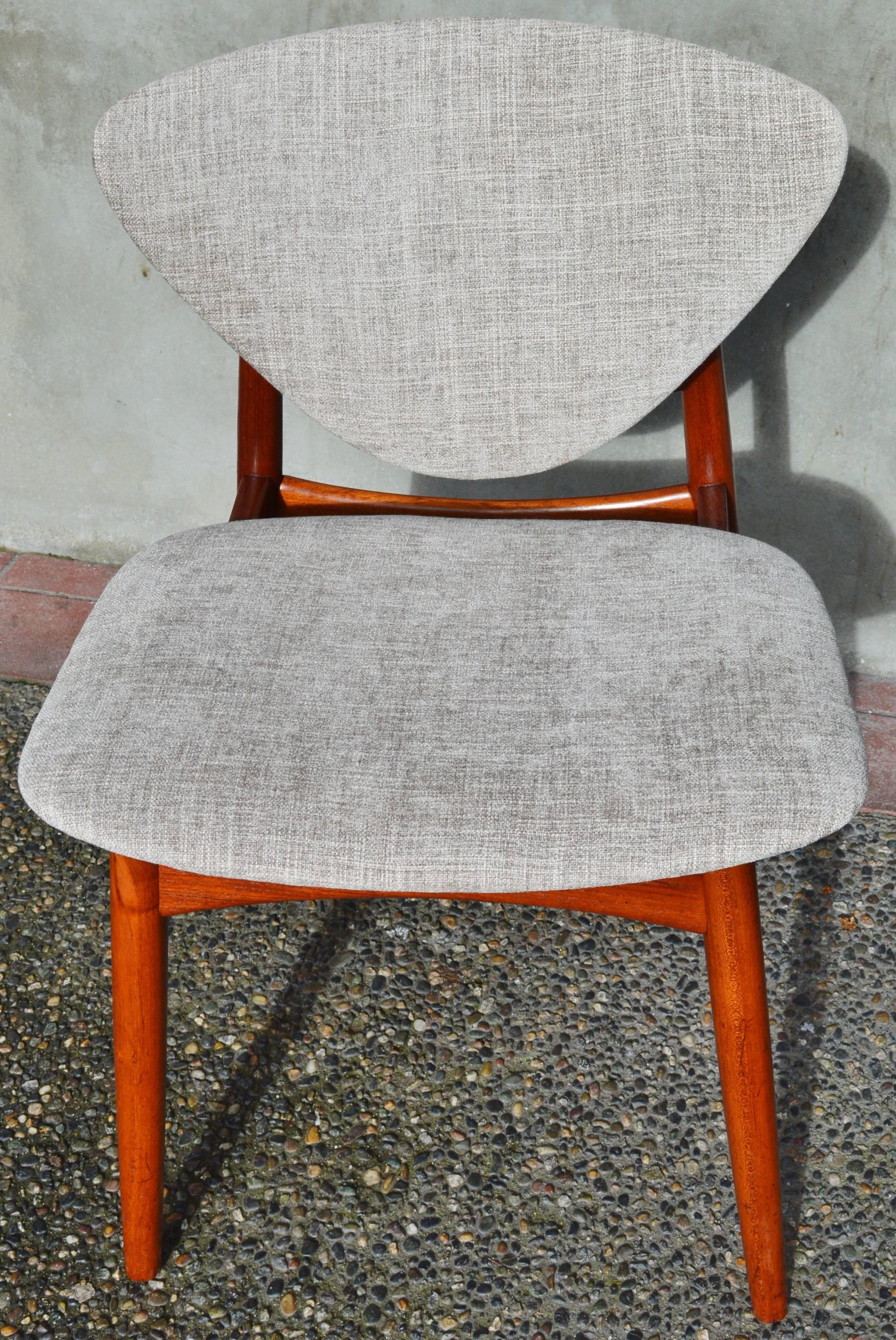 Upholstery Danish Desk Chair / Side Chair Inspired by Arne Hovmand-Olsen