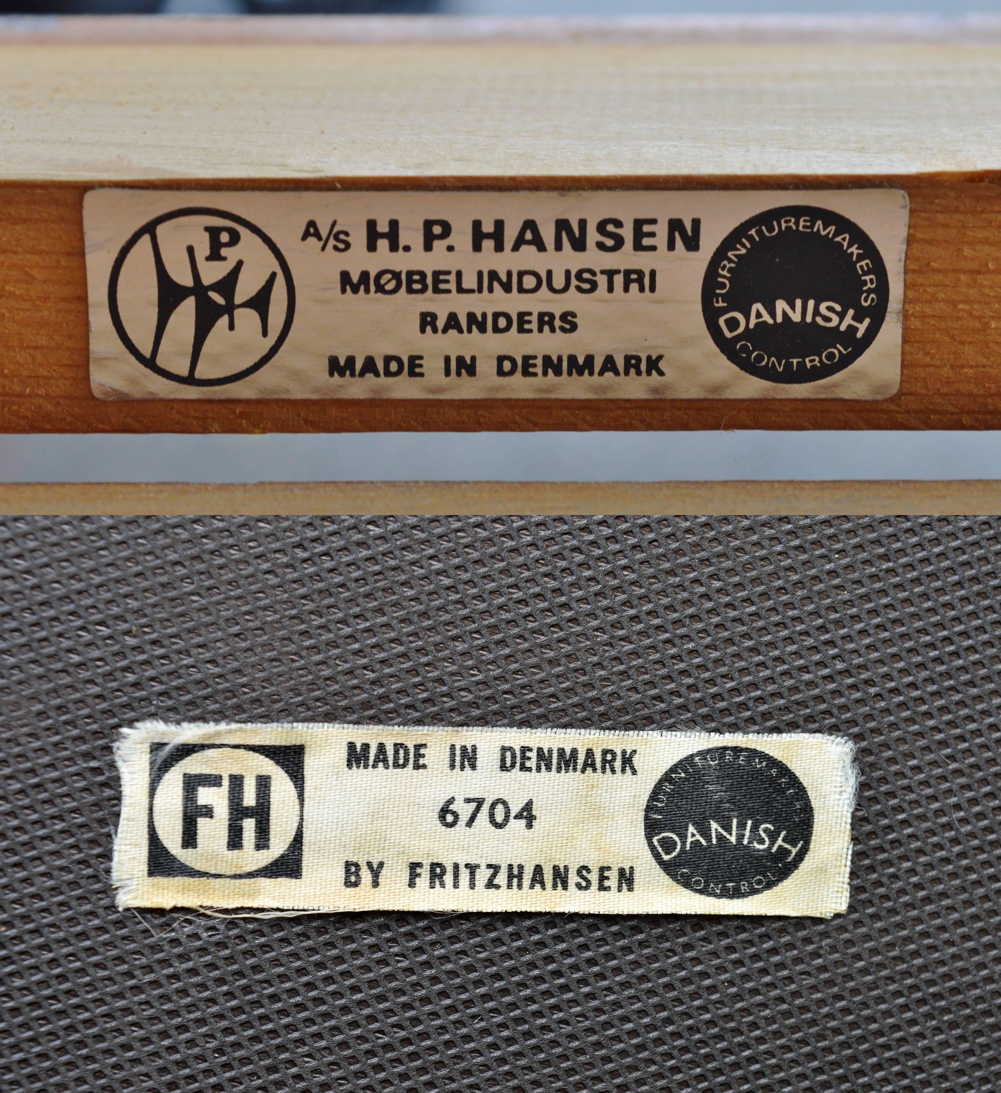 Danish Teak Dining Chairs for Fritz Hansen (Set of 6) 4