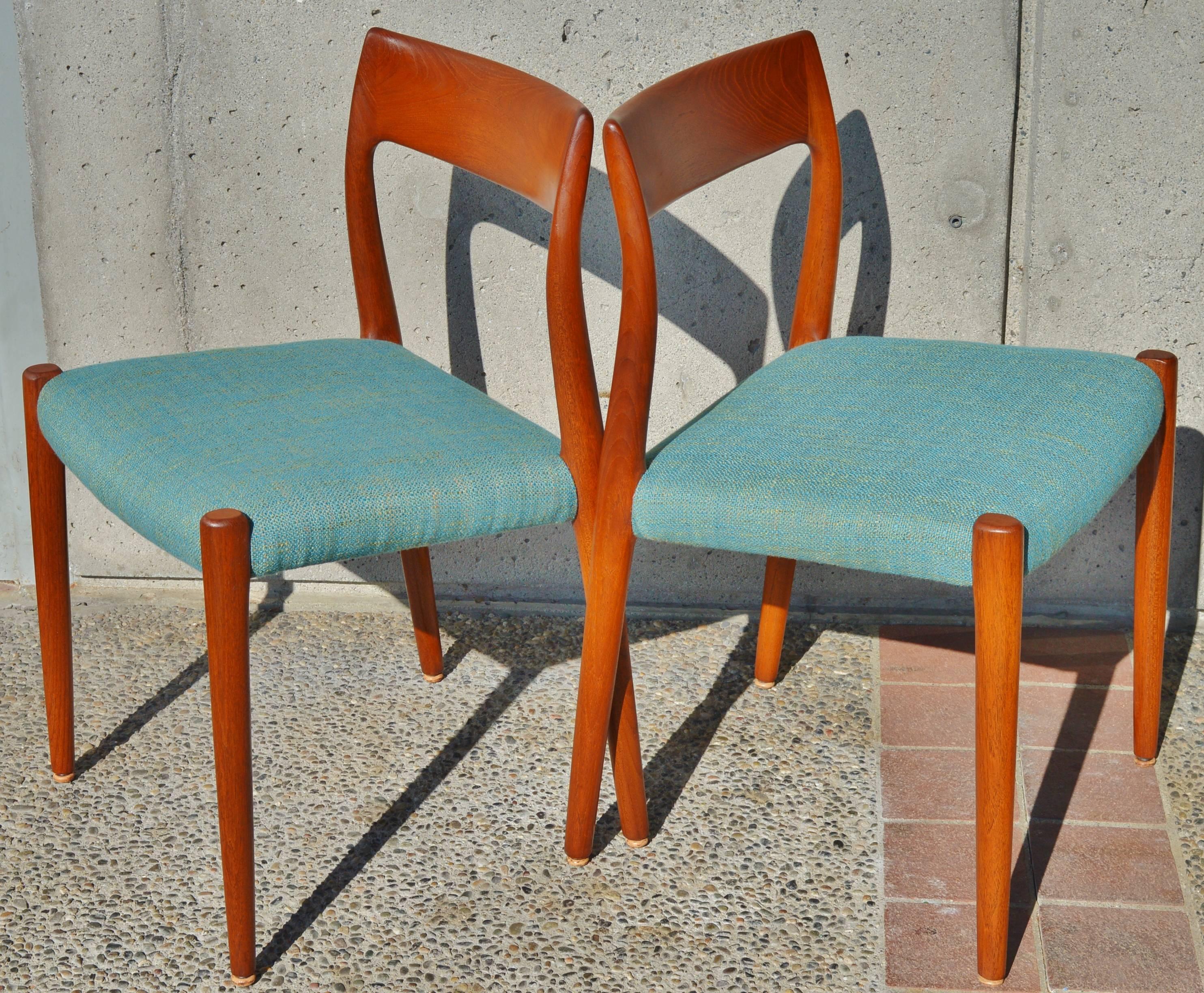 Set of 4 Niels Otto Moller Teak Dining Chairs  1