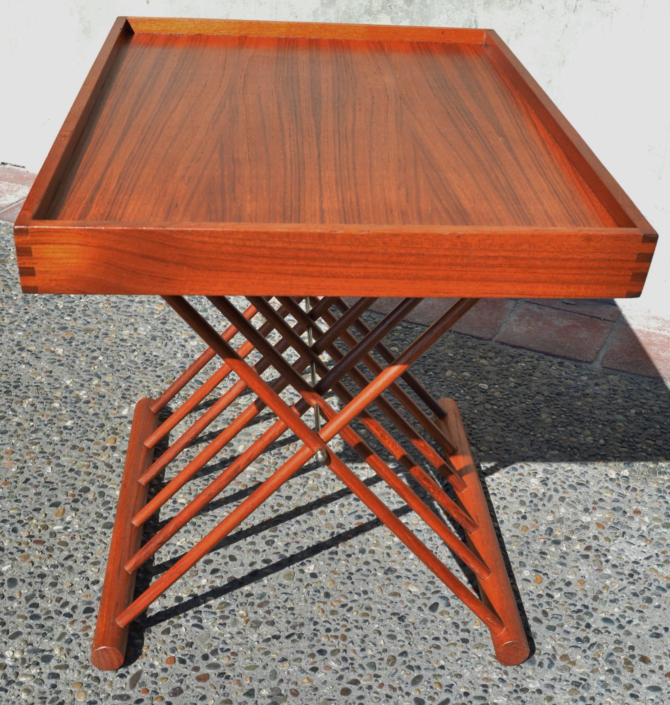 Mid-Century Modern Danish Teak Folding Table For Sale