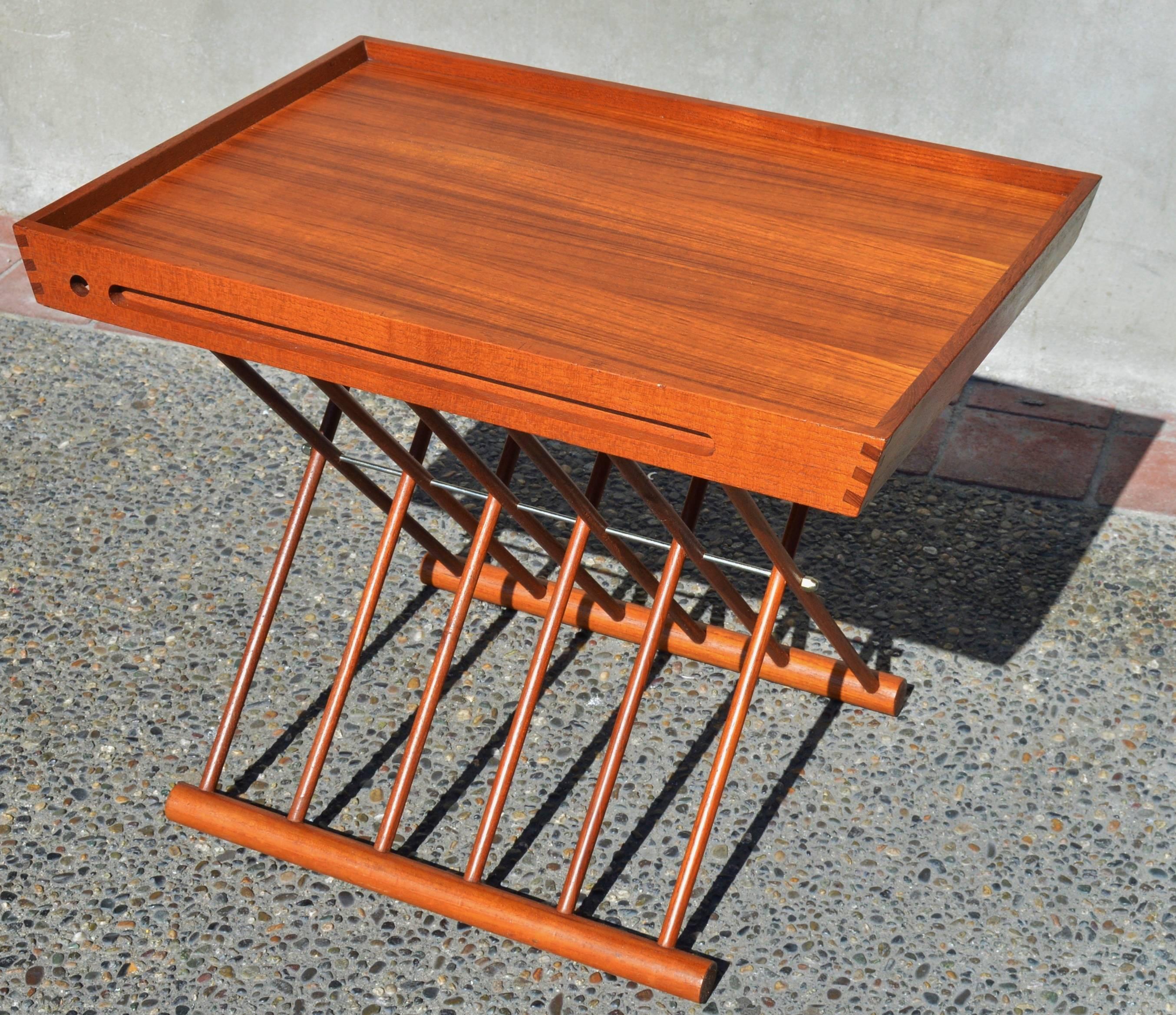 Danish Teak Folding Table For Sale 4