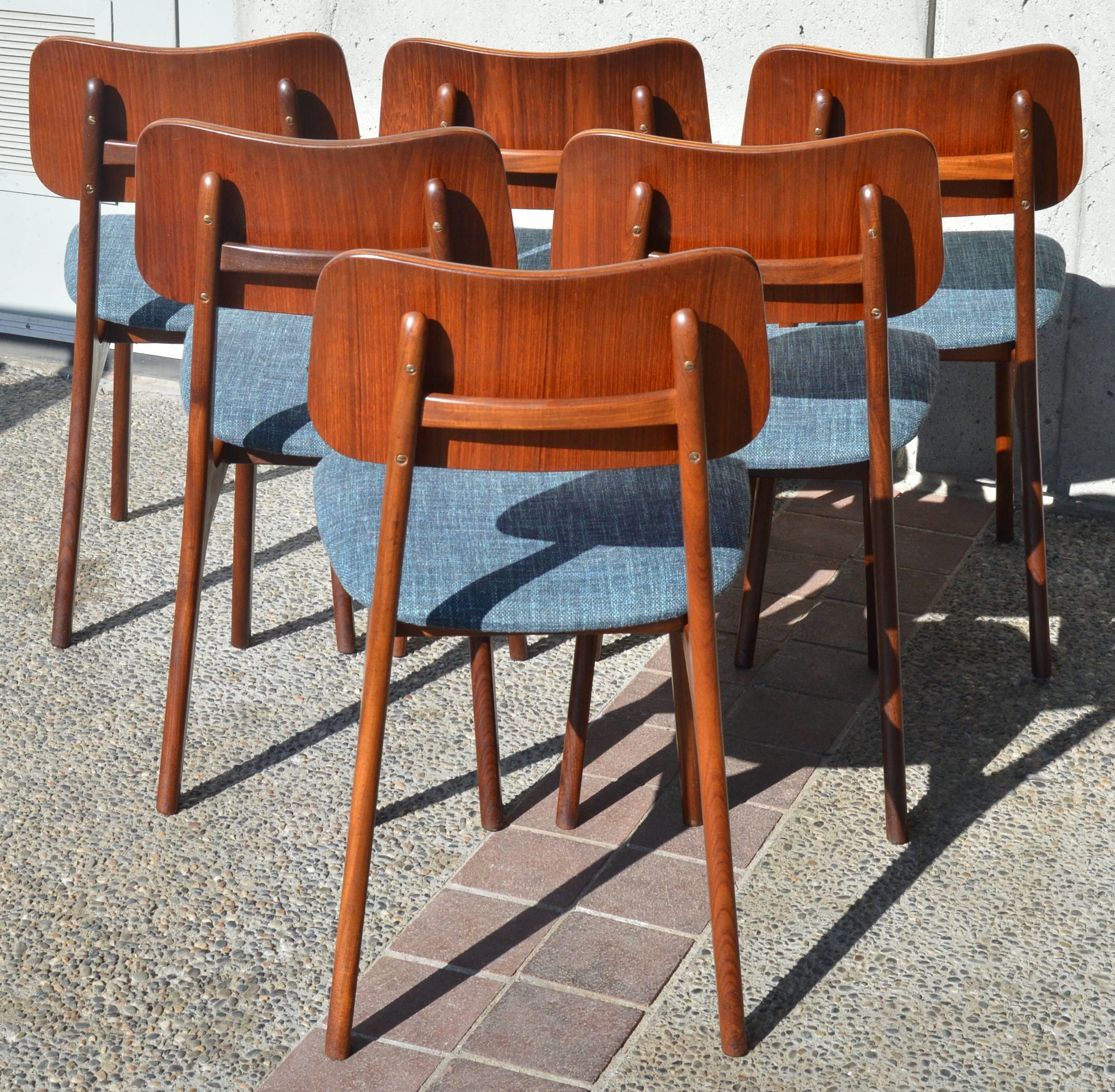 Set of Six Teak Dining Chairs by Arne Hovmand-Olsen 1