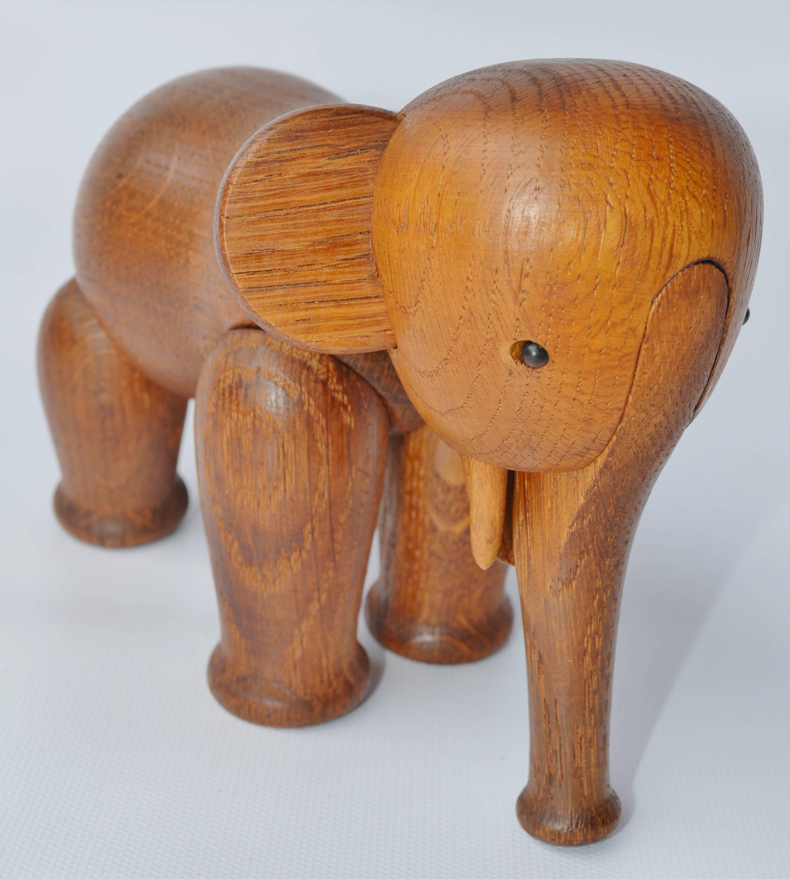 Mid-Century Modern Kay Bojesen Oak Elephant Figure, Denmark