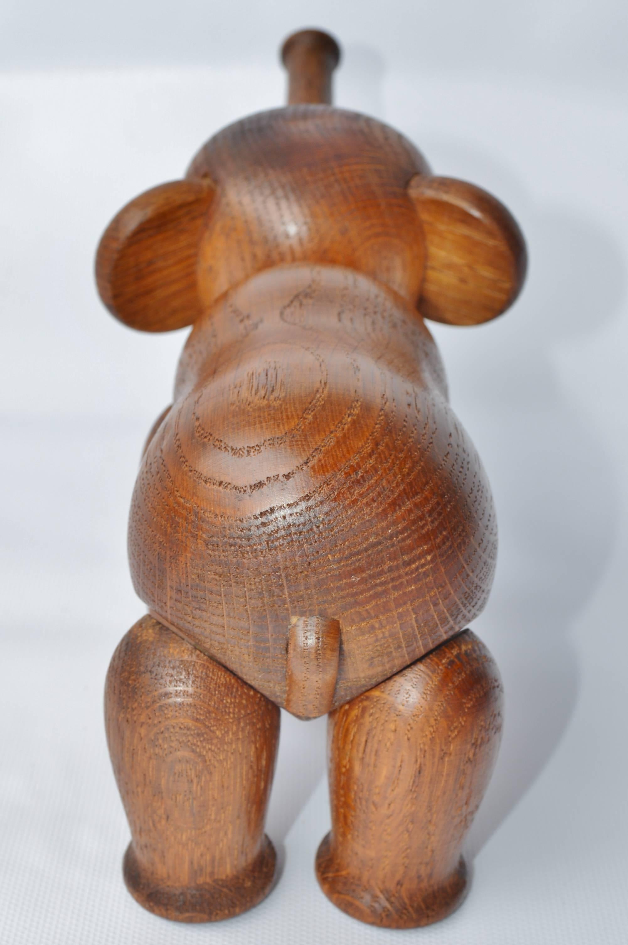 Kay Bojesen Oak Elephant Figure, Denmark In Excellent Condition In New Westminster, British Columbia