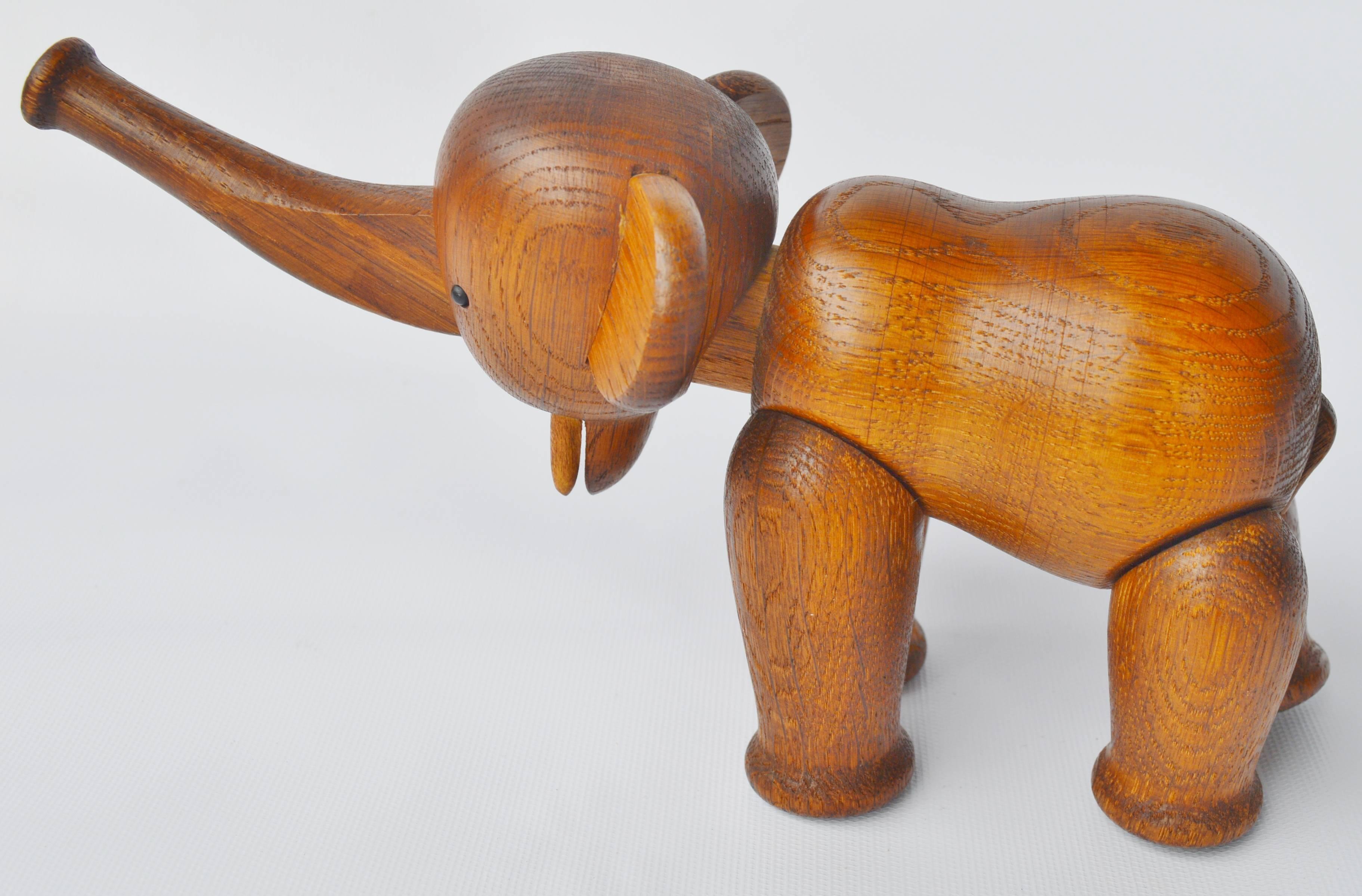 Mid-20th Century Kay Bojesen Oak Elephant Figure, Denmark