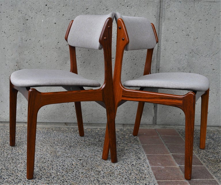 Erik Buch Model 49 Rosewood Dining Chairs, Set of Six ...