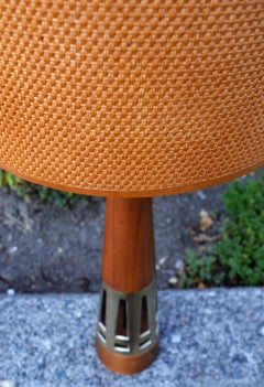 Tony Paul for Westwood Industries Walnut and Brass Lamp with Shade