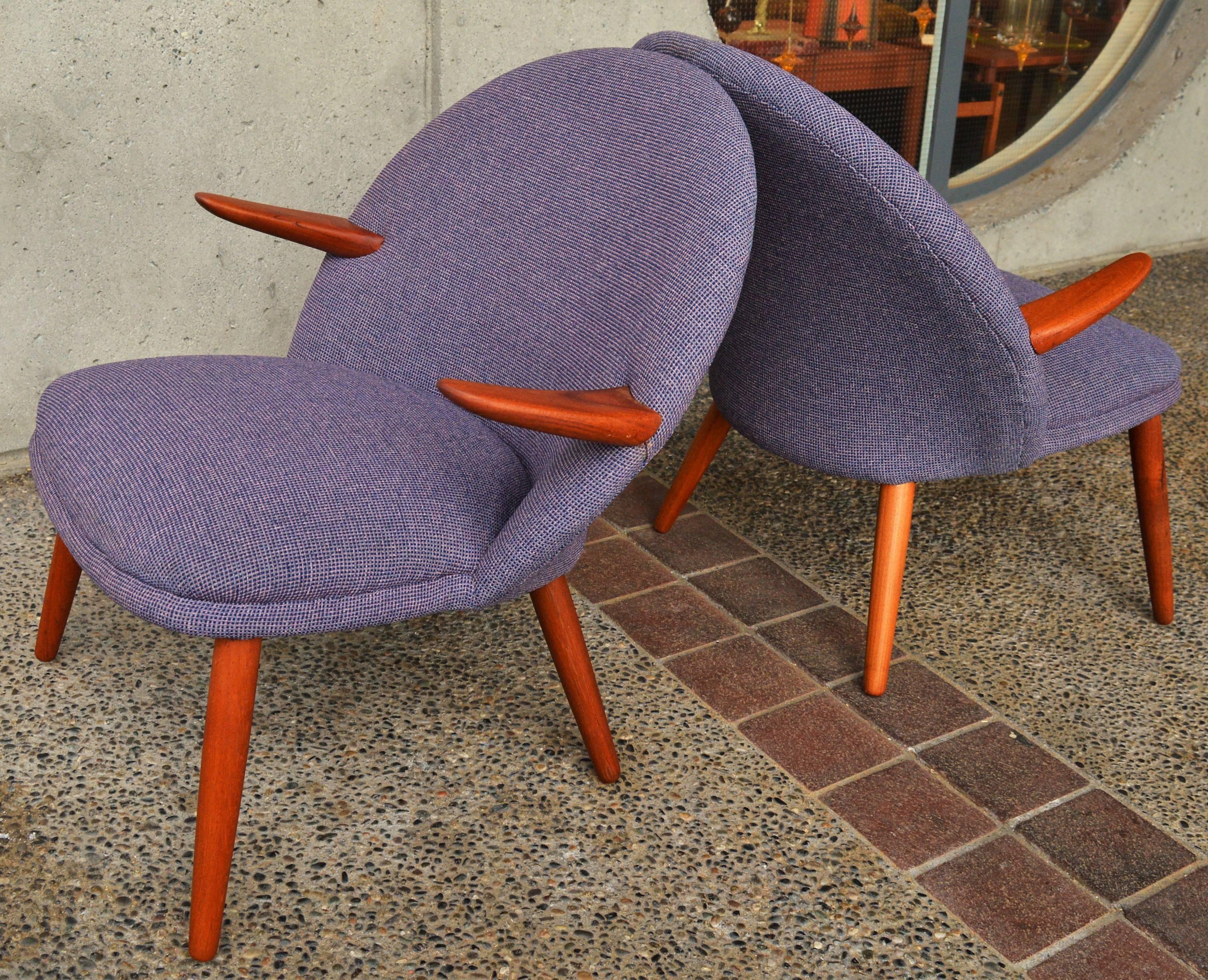 Pair of Kurt Olsen Armchairs / Easy Chairs for Glostrup Mobelfabrik, Danish 2