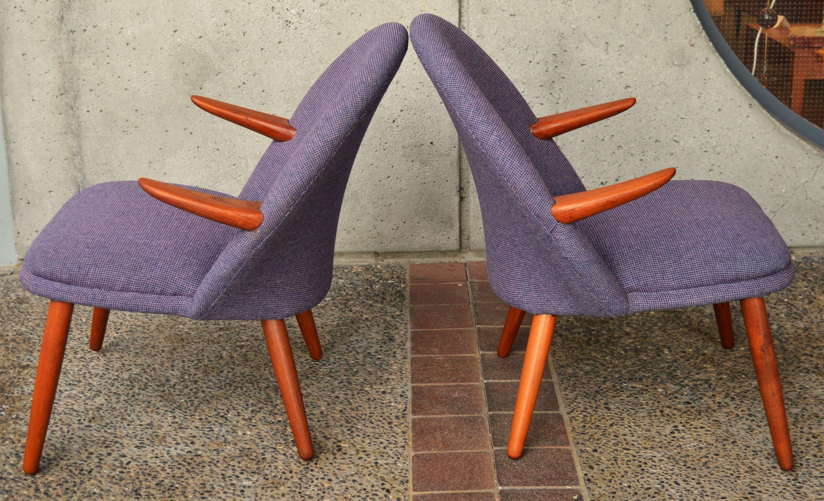 Pair of Kurt Olsen Armchairs / Easy Chairs for Glostrup Mobelfabrik, Danish In Excellent Condition In New Westminster, British Columbia