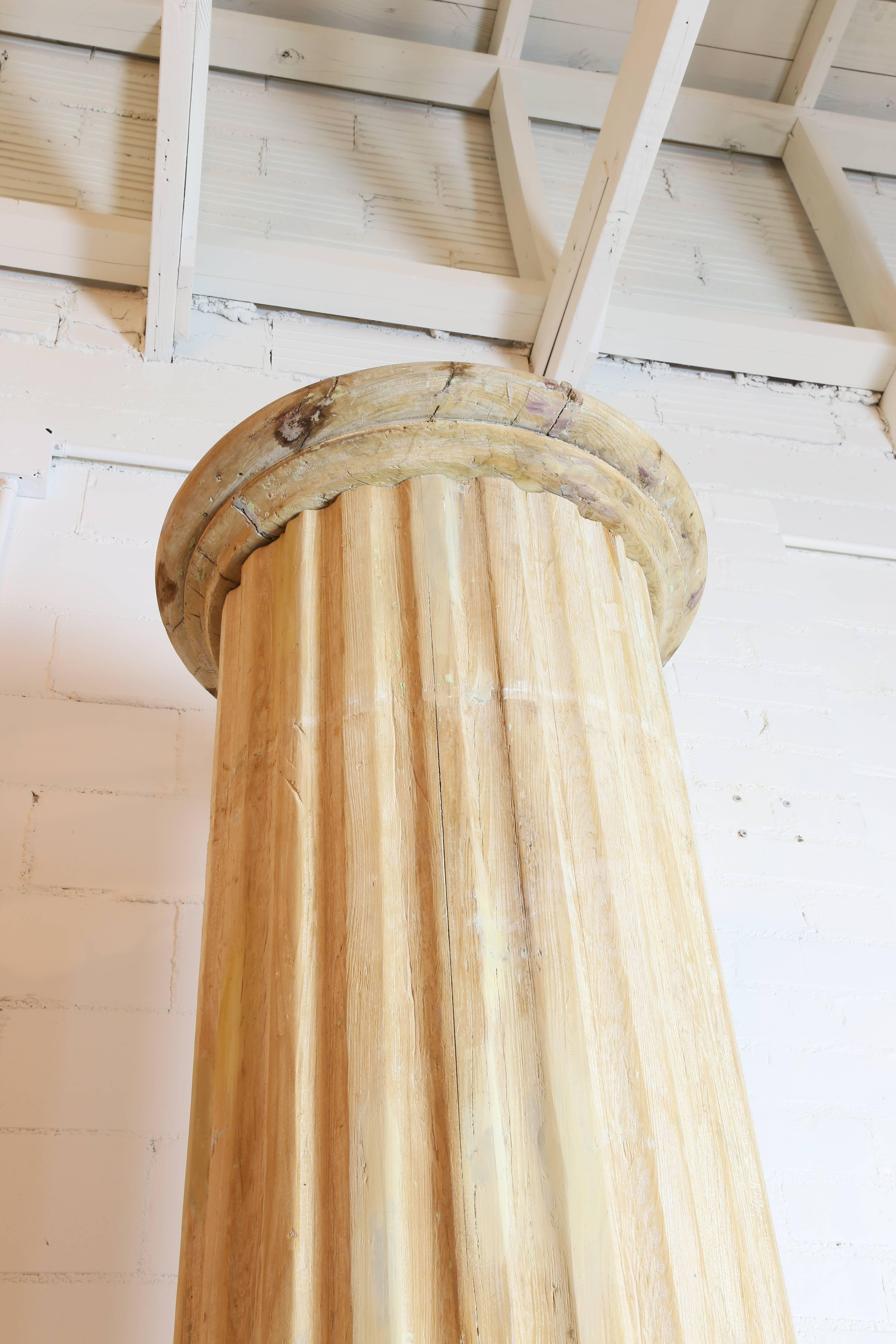 North American Architectural Pine Columns, Pair For Sale