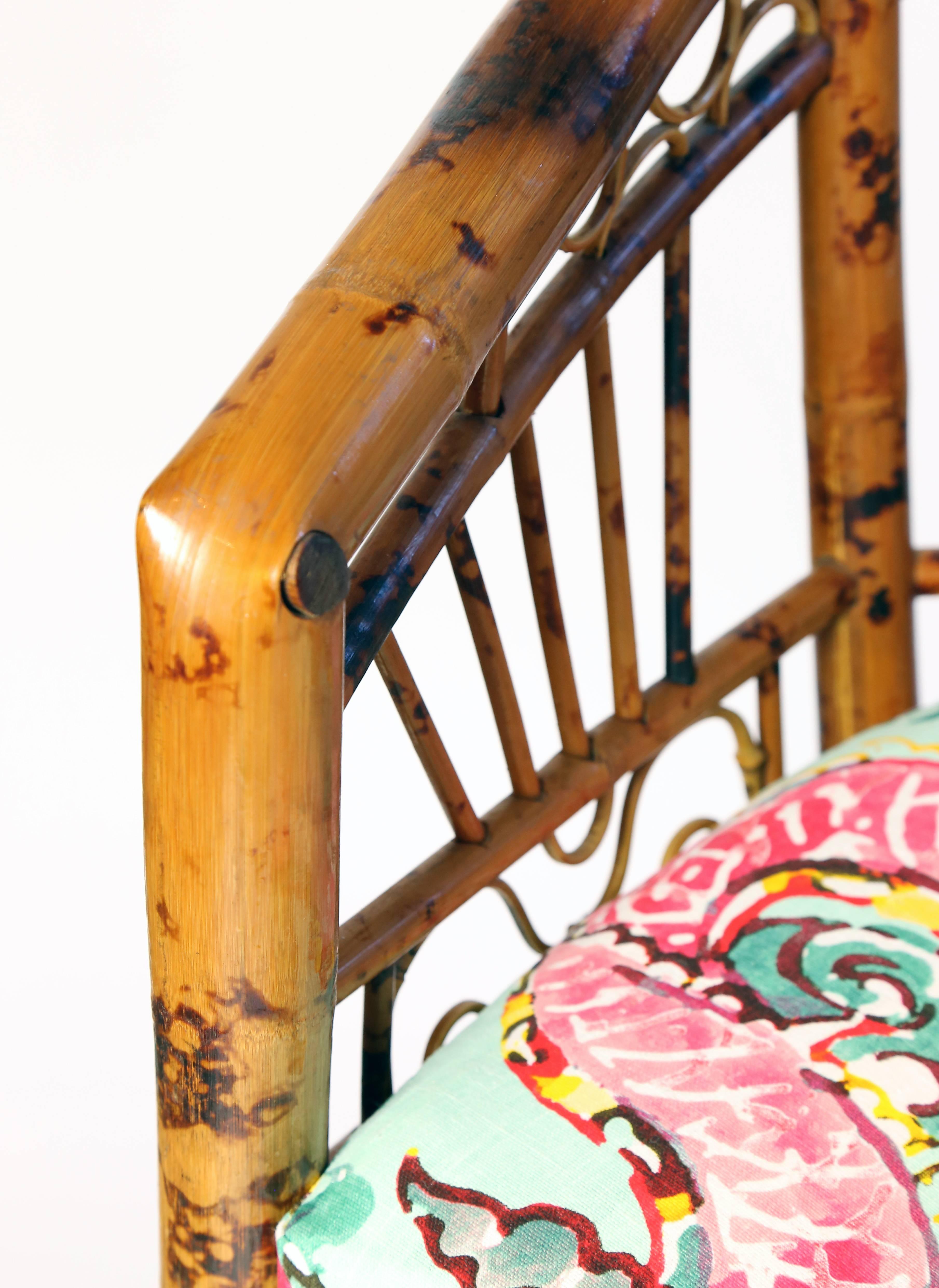 English Pair of Brighton Pavilion Chinoiserie Style Bamboo Chairs