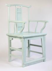 Chinese Scholar Chair Palladian Blue