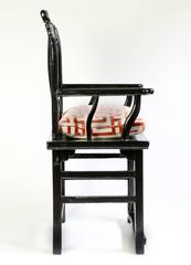 Chinese Scholar Chair in Black Lacquer