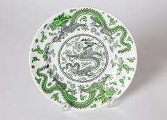 Coalport Ironstone Green Dragon Plates