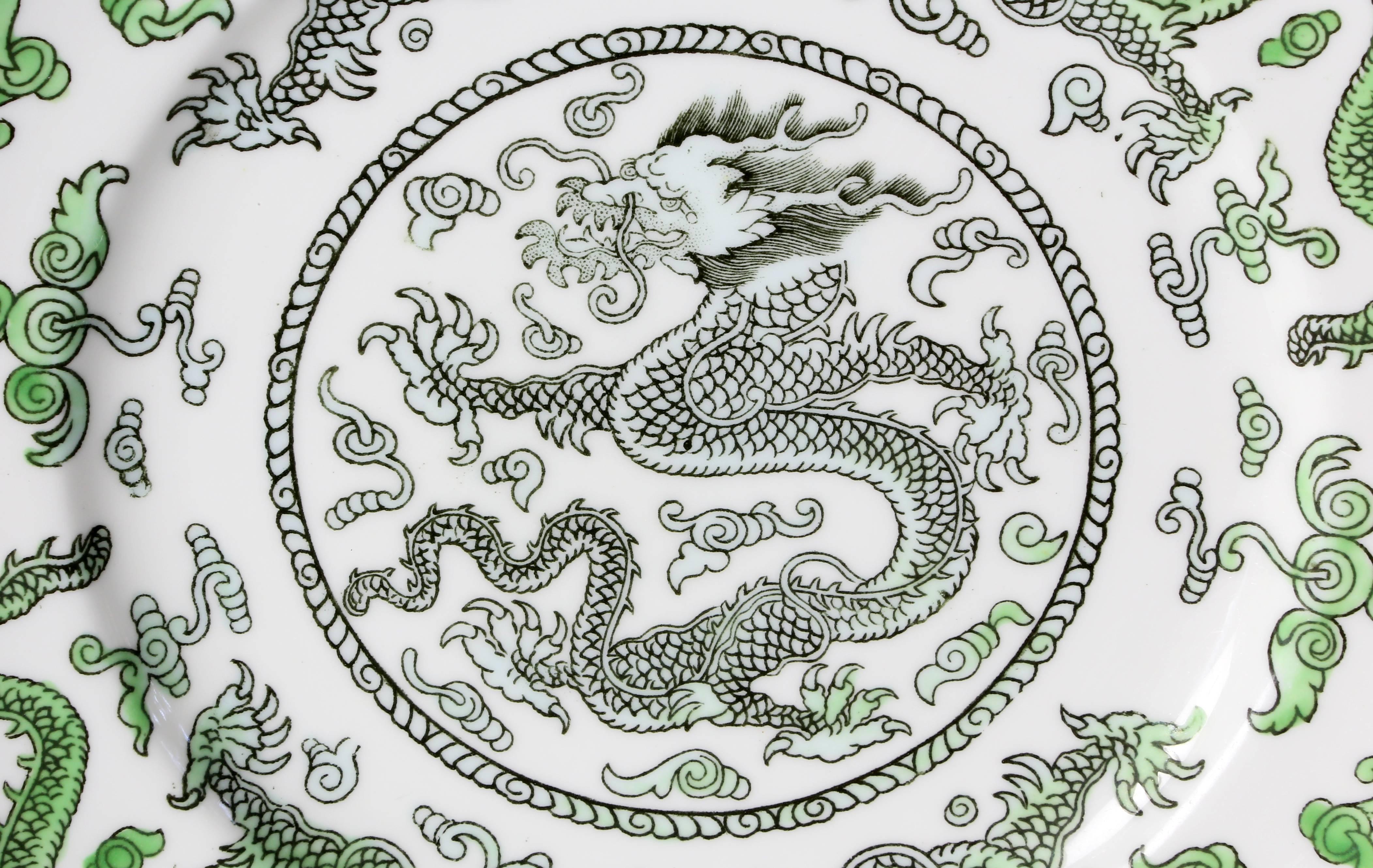 coalport green dragon china