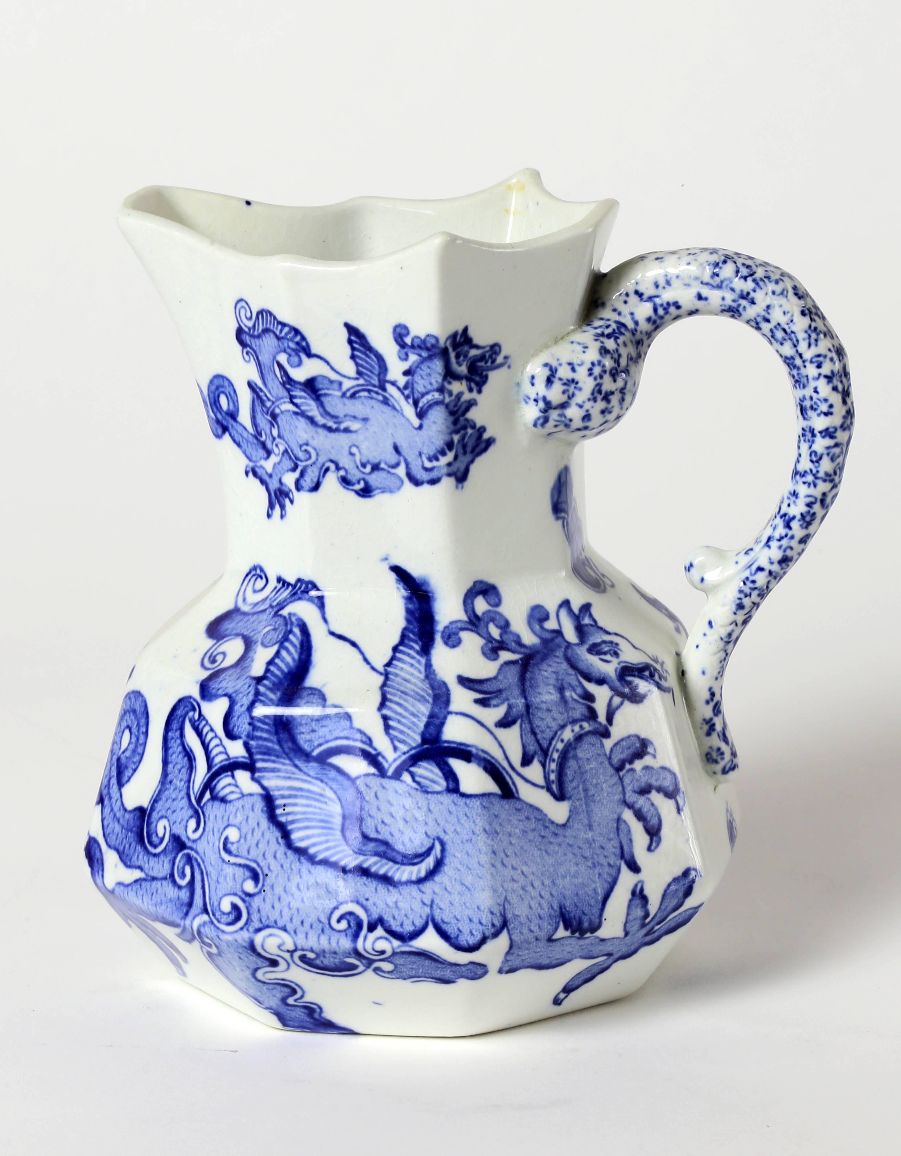 A set of three small ewers by Mason's Ironstone in the blue dragon pattern. They stand 4.5