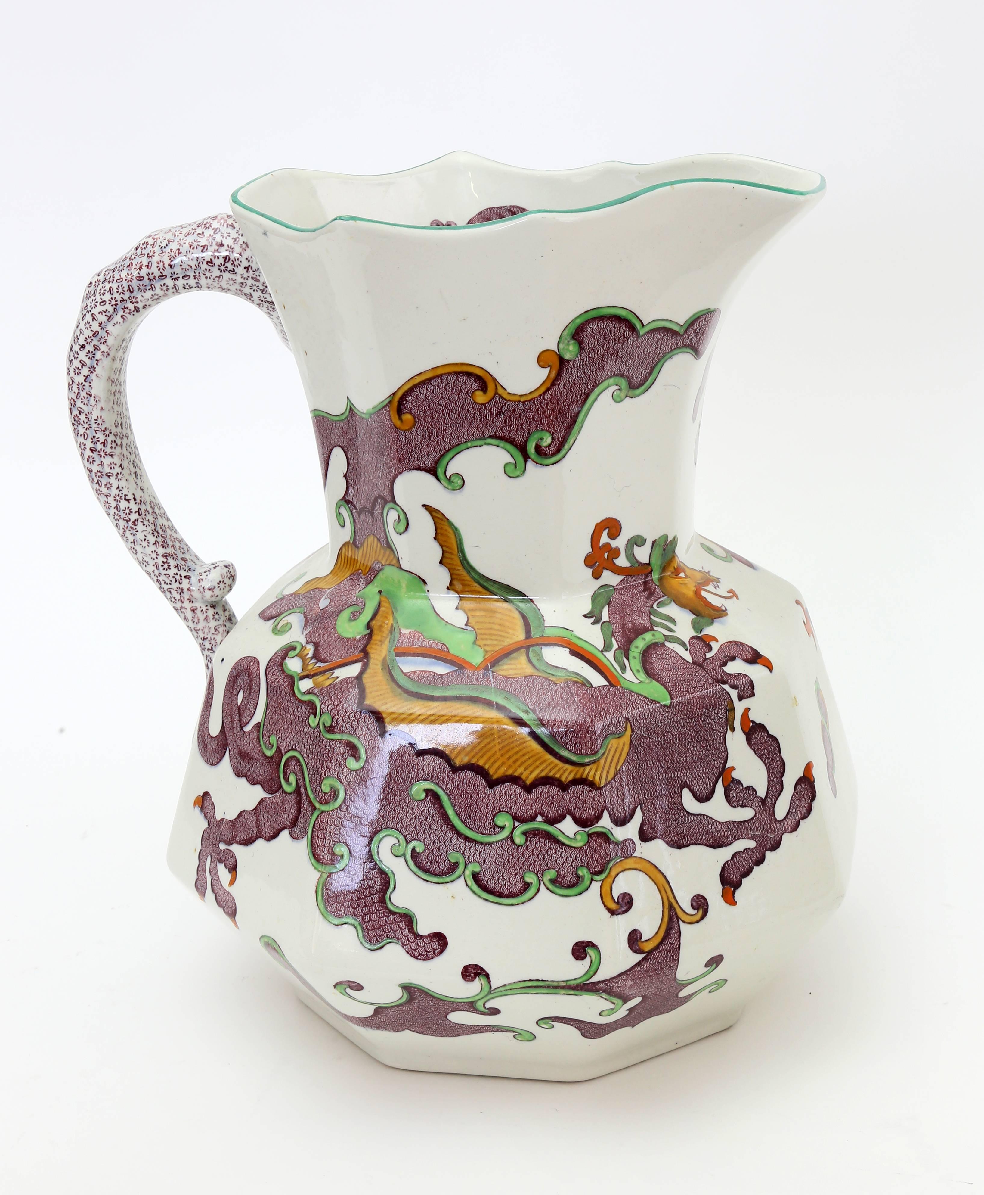 Mason Ironstone Ewer In Good Condition For Sale In Austin, TX