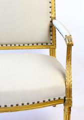 French, 19th Century Giltwood Settee, Louis XVI