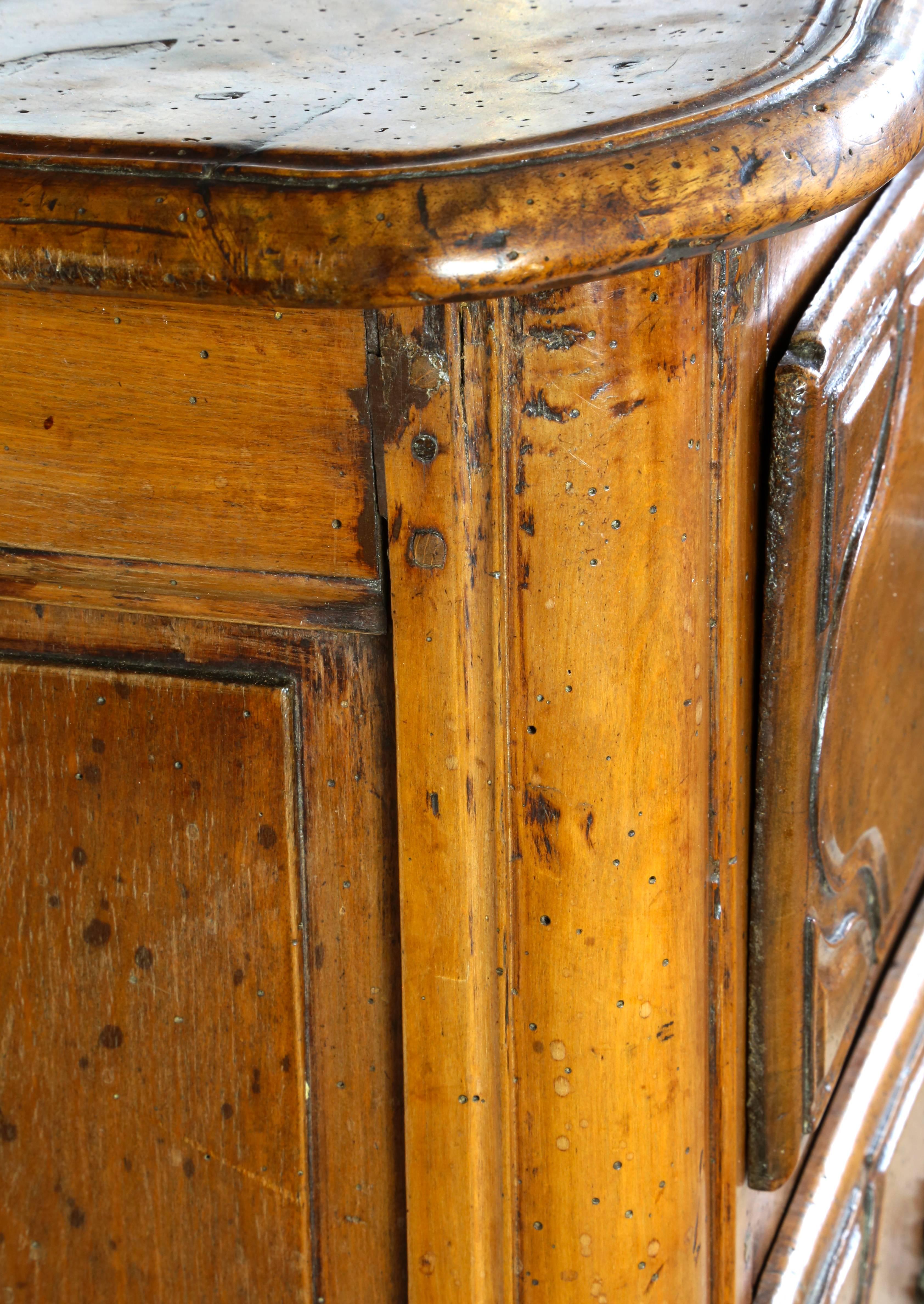 Carved Louis XV French Walnut Commode, 18th Century