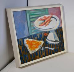Oil Painting by Rene Pinchuk 1947 "still life with fish"
