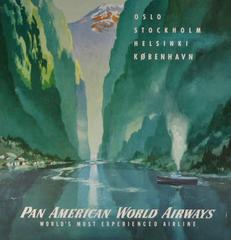 Scandinavia Poster Pan American World Airways, 1948 Framed