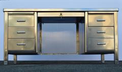 Steel Tanker Desk by Art Metal NY