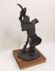 Brutalist Metal Sculpture, 1960s, Signed