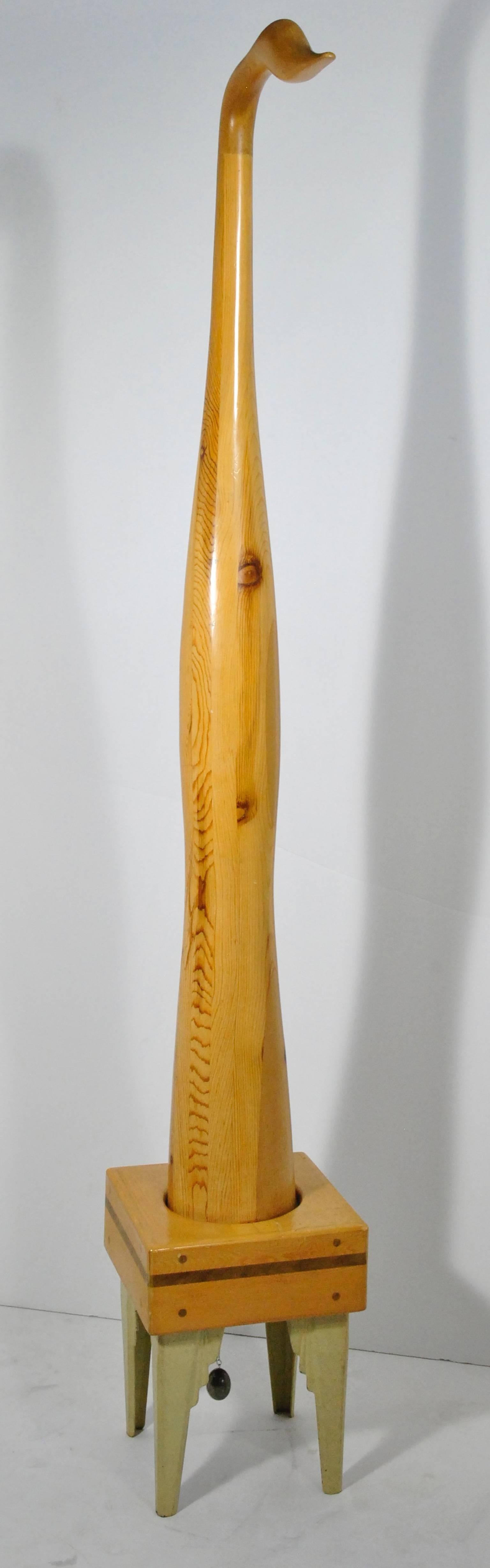 American Sculpture by David King, Wood and Bronze, 1969 For Sale