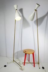 Pair of Italian Floor Lamps Attributed to Angelo Lelli, 1950s